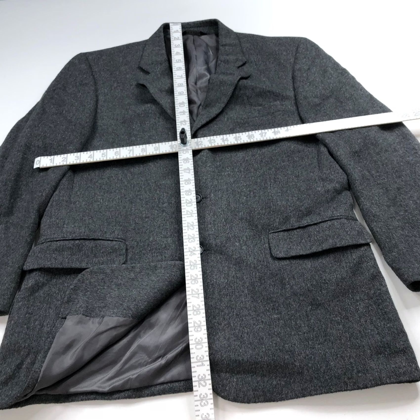 Jos. A. Bank Jos. A Bank Camel Hair 44L Long Button Blazer Sport Coat Jacket Gray Mens Size 44R - 6 Thumbnail