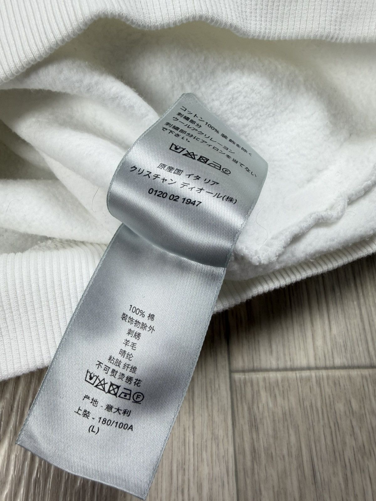 Dior Dior Atelier Hooded Sweatshirt Hoodie White Size L Size US L / EU 52-54 / 3 - 13 Thumbnail