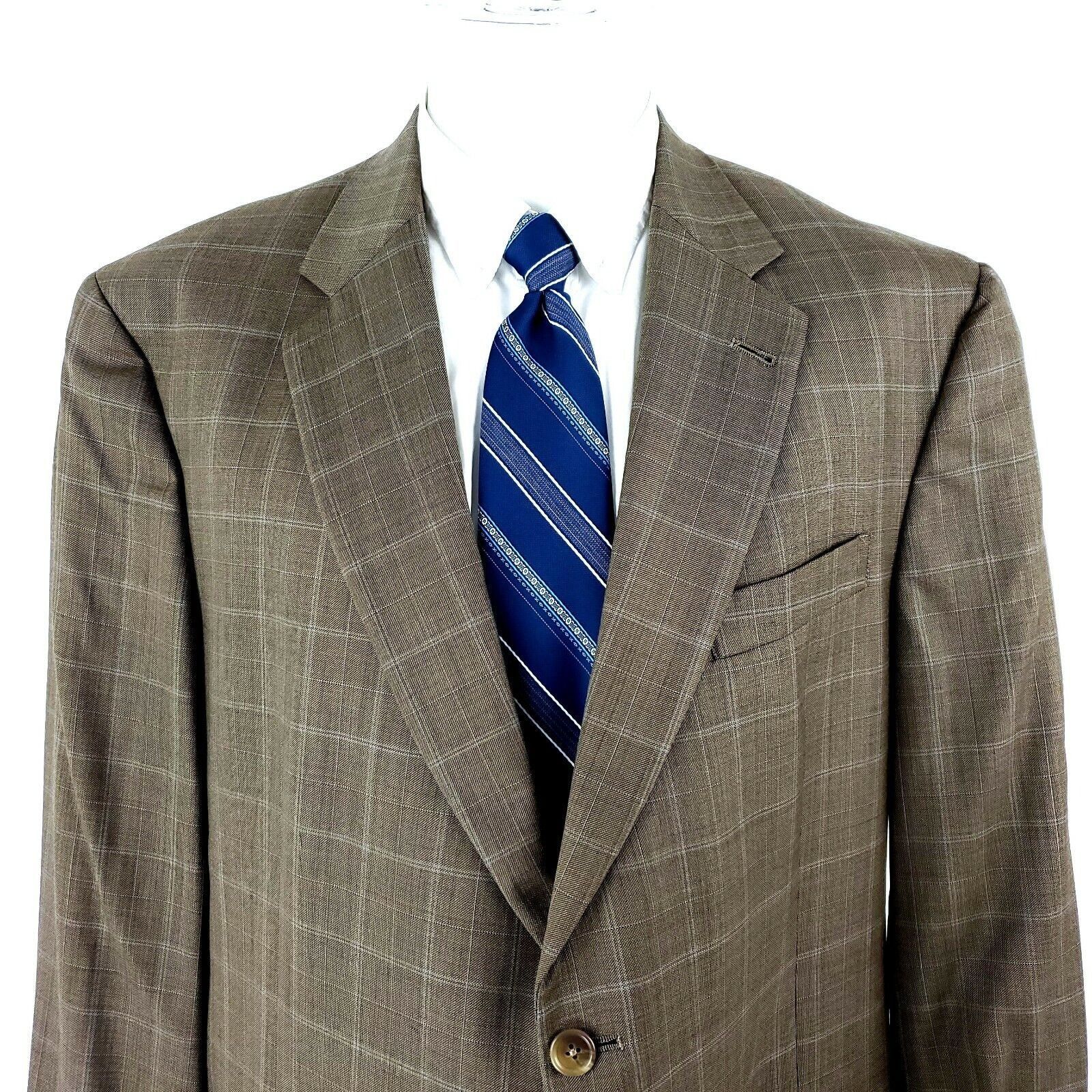 Hart Schaffner Marx Hart Schaffner Marx Gold Trumpeter 2 Button Sport Coat 44R B Size 44R - 1 Thumbnail