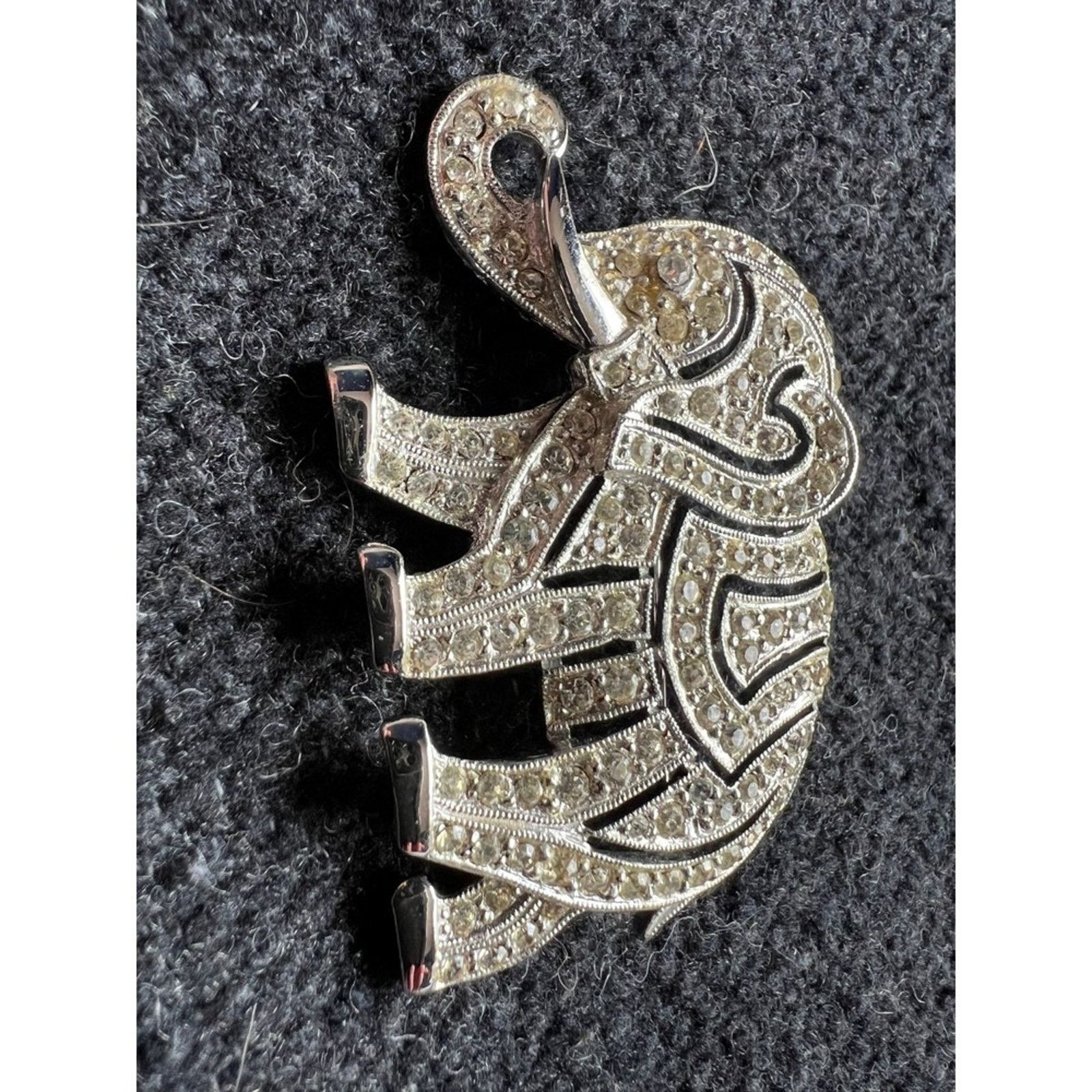 Other Vintage Hattie Carnegie (Rare) Rhinestone Elephant Brooch Size ONE SIZE - 2 Thumbnail