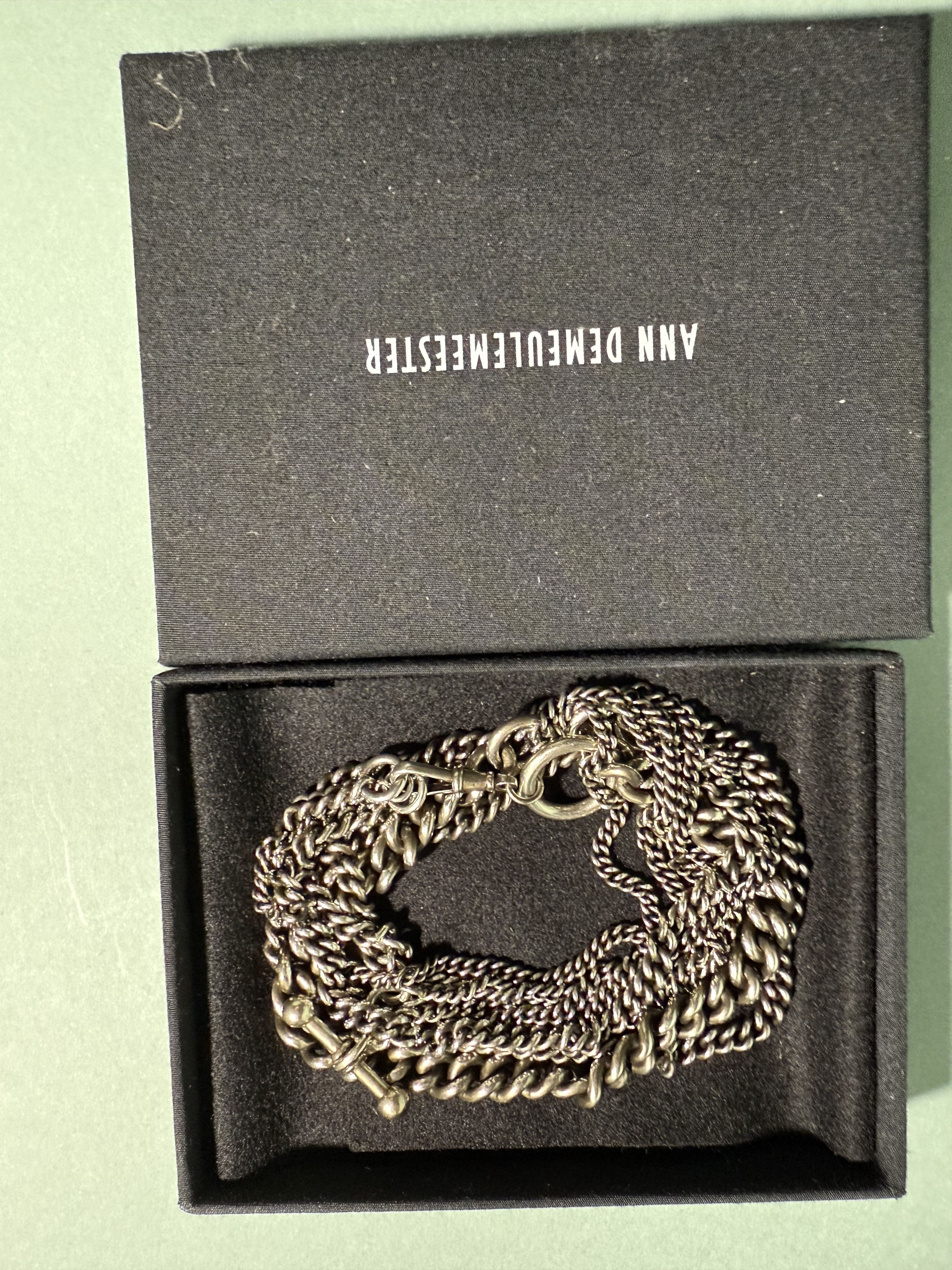 Ann Demeulemeester Silver Multi Chain Bracelet Size ONE SIZE - 5 Thumbnail