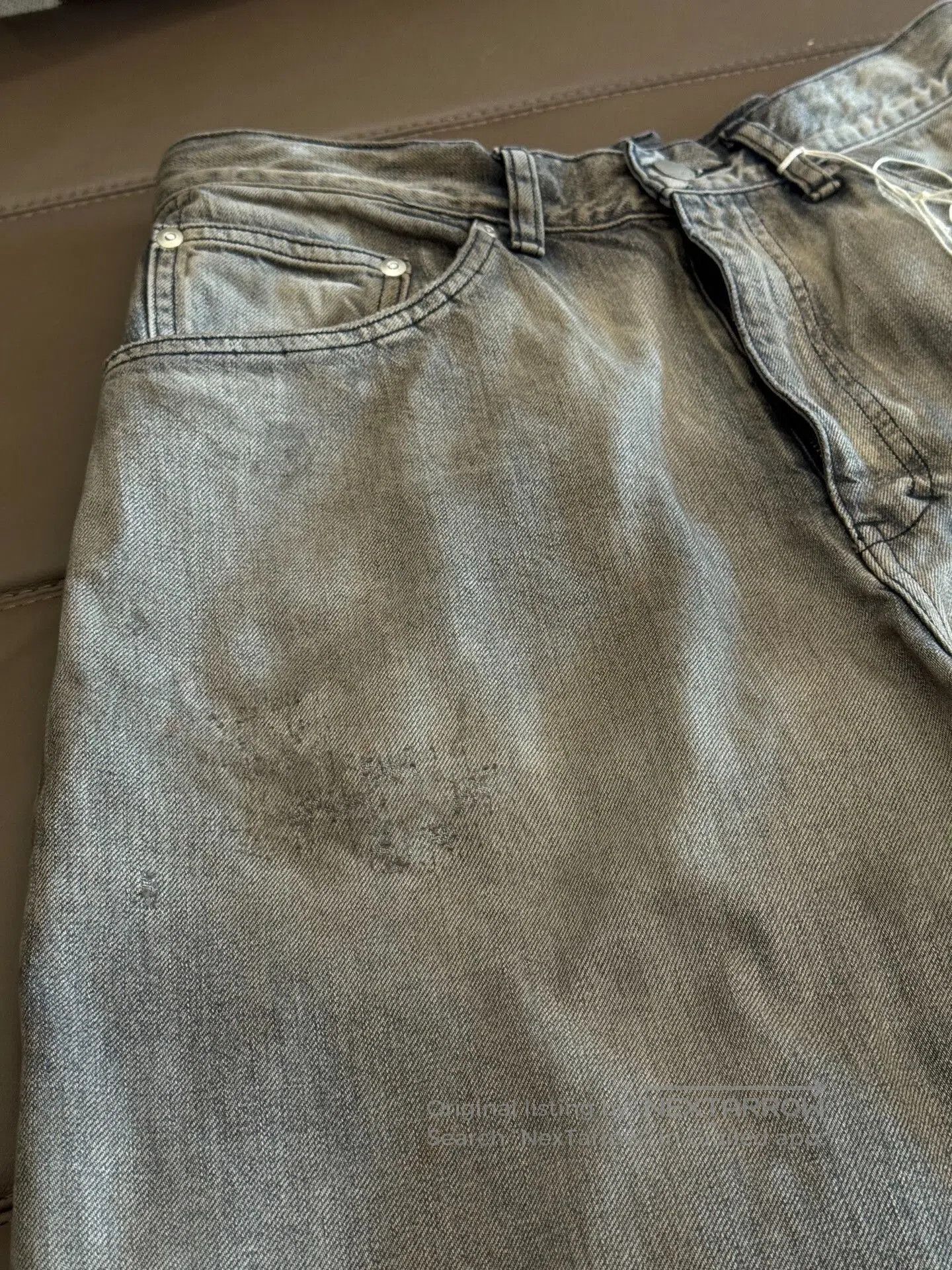 ANACHRONORM Japanese Washed Vintage Straight Jeans. Size US 32 / EU 48 - 3 Thumbnail