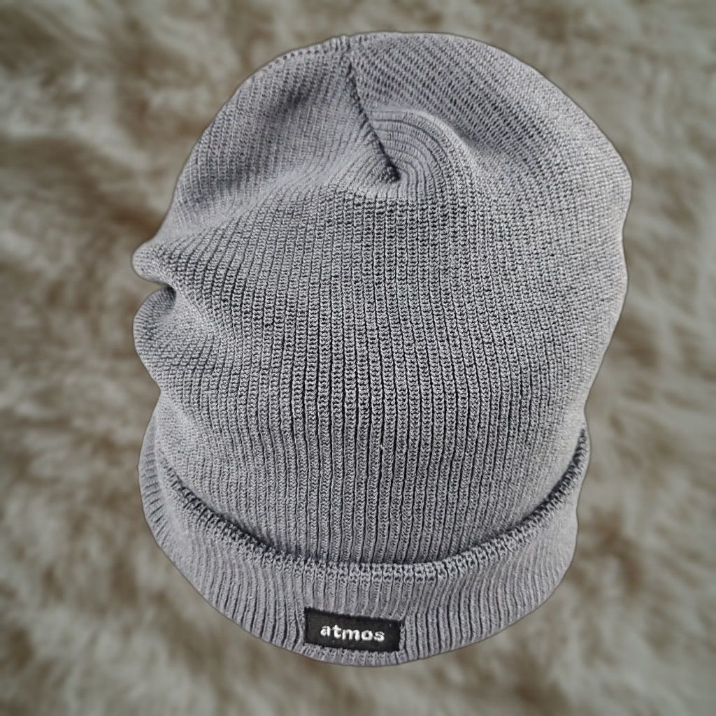 Vintage Atmos Beanie Gray One Size Knit Classic Sports Mens Size ONE SIZE - 1 Thumbnail