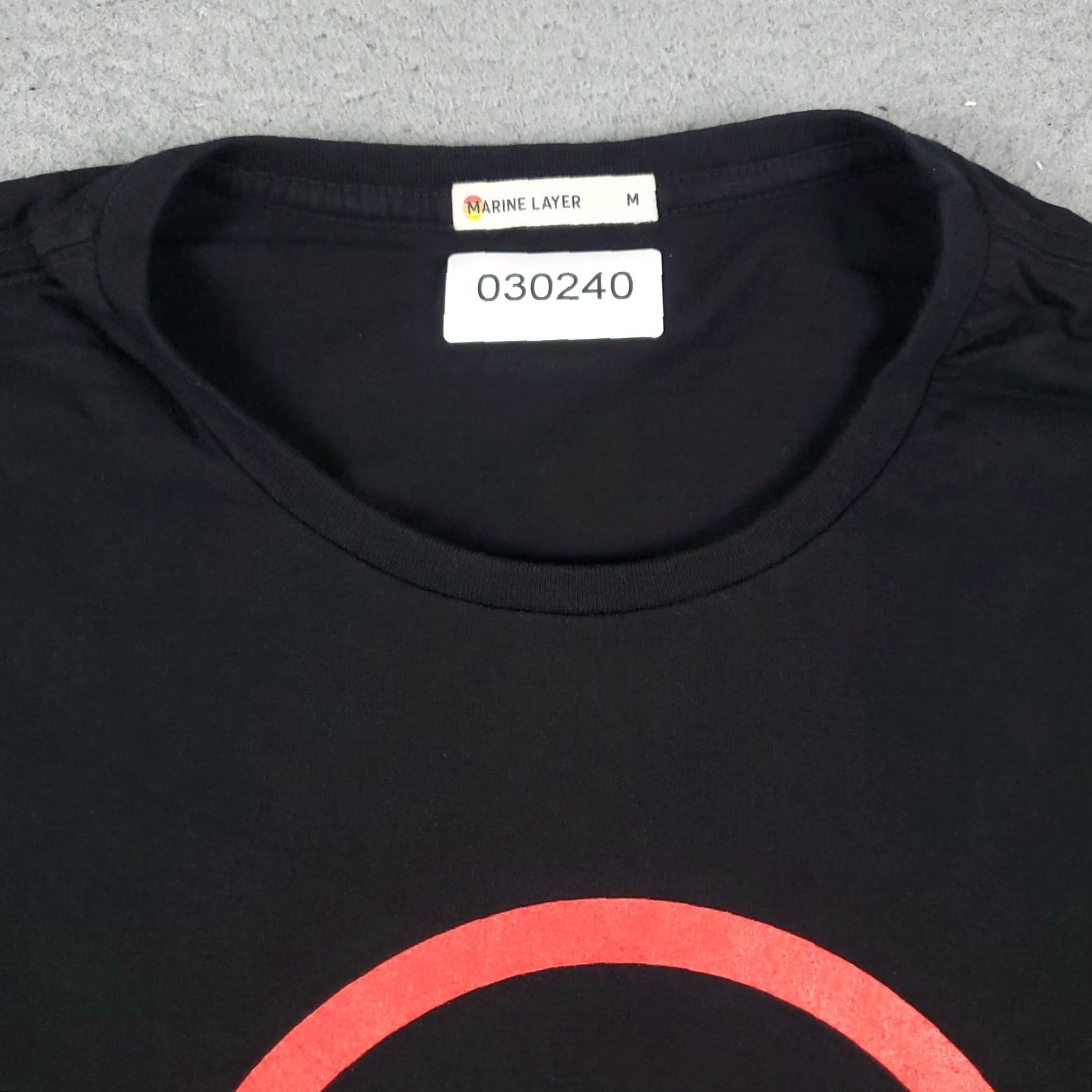 Marine Layer Marine Layer T Shirt Mens Medium Black Crew Neck Short Sleeve Classic Logo Cotton Unisex Adults Summer Everyday Regular Fit Size US M / EU 48-50 / 2 - 3 Thumbnail