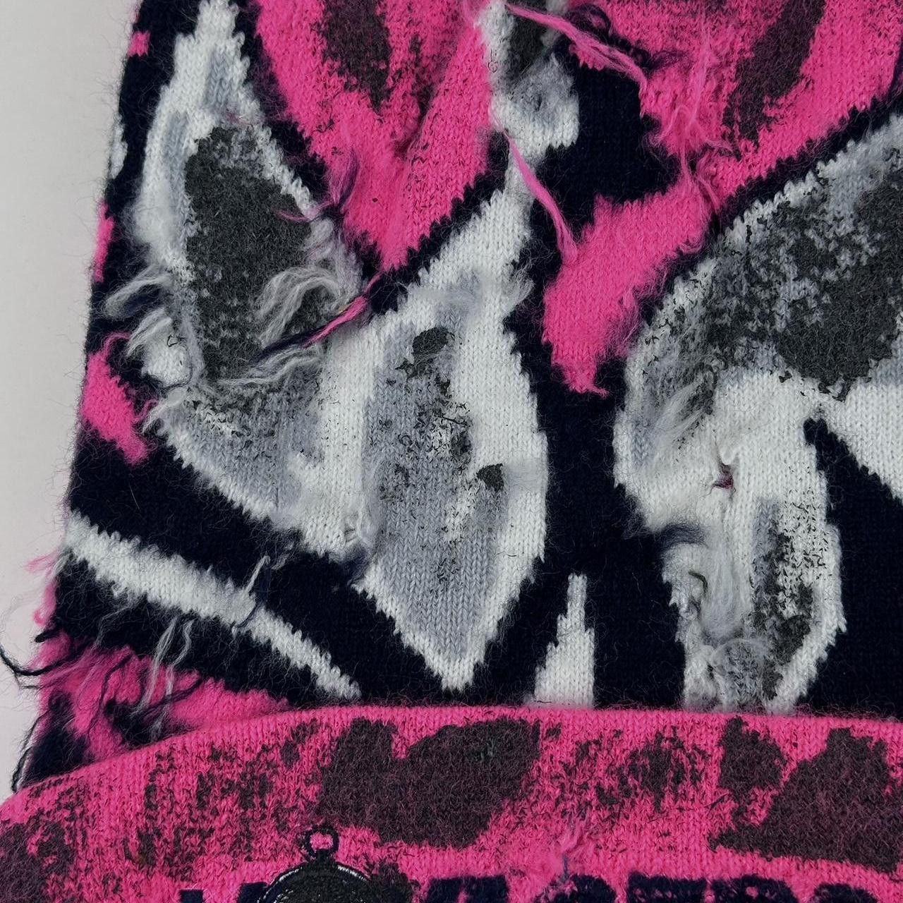 Other ASTROBOI* 'VOYAGER' Pink& Black Distressed Swan Beanie Size ONE SIZE - 2 Thumbnail