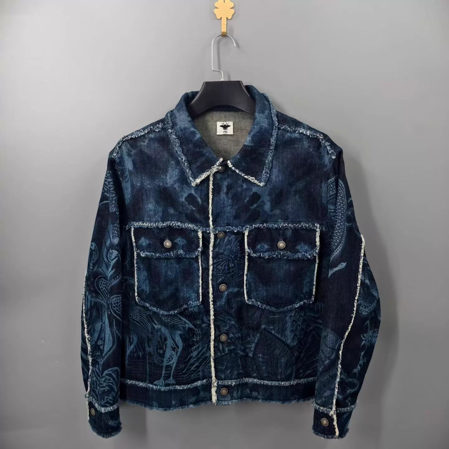 Dior Dior Classic Raw Edge Jungle Print Denim Jacket 40 Size M / US 6-8 / IT 42-44 - 1 Thumbnail