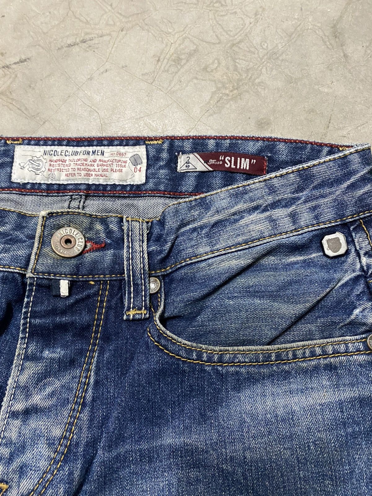 Hysteric Glamour × Nicole Club × Tornado Mart Japanese Nicole Distressed Slim Straight Denim p137 Size US 31 - 8 Thumbnail