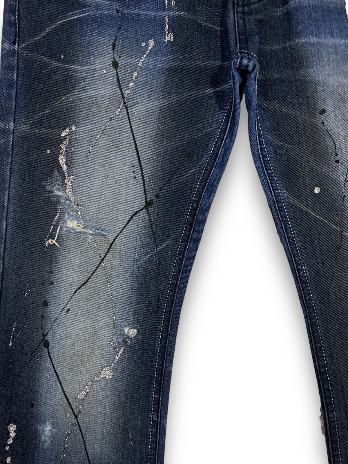 If Six Was Nine Vintage Lagust Studded Paint Splatter Flare Punk Jeans Size US 30 / EU 46 - 7 Thumbnail
