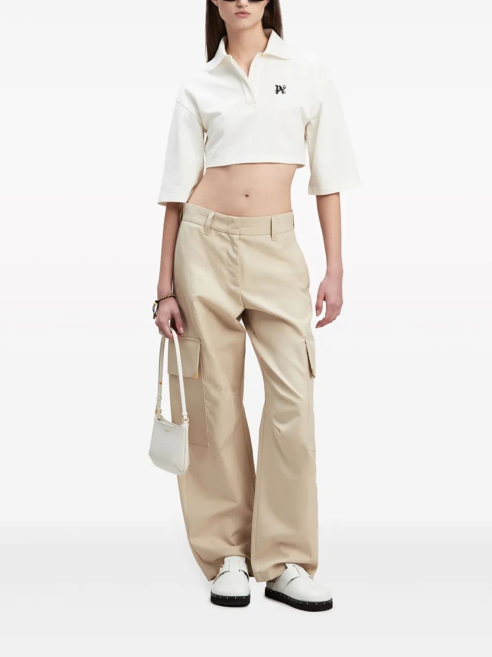 Palm Angels o1y1125 Cargo Pant in Beige Size 27" / US 4 / IT 40 - 5 Thumbnail