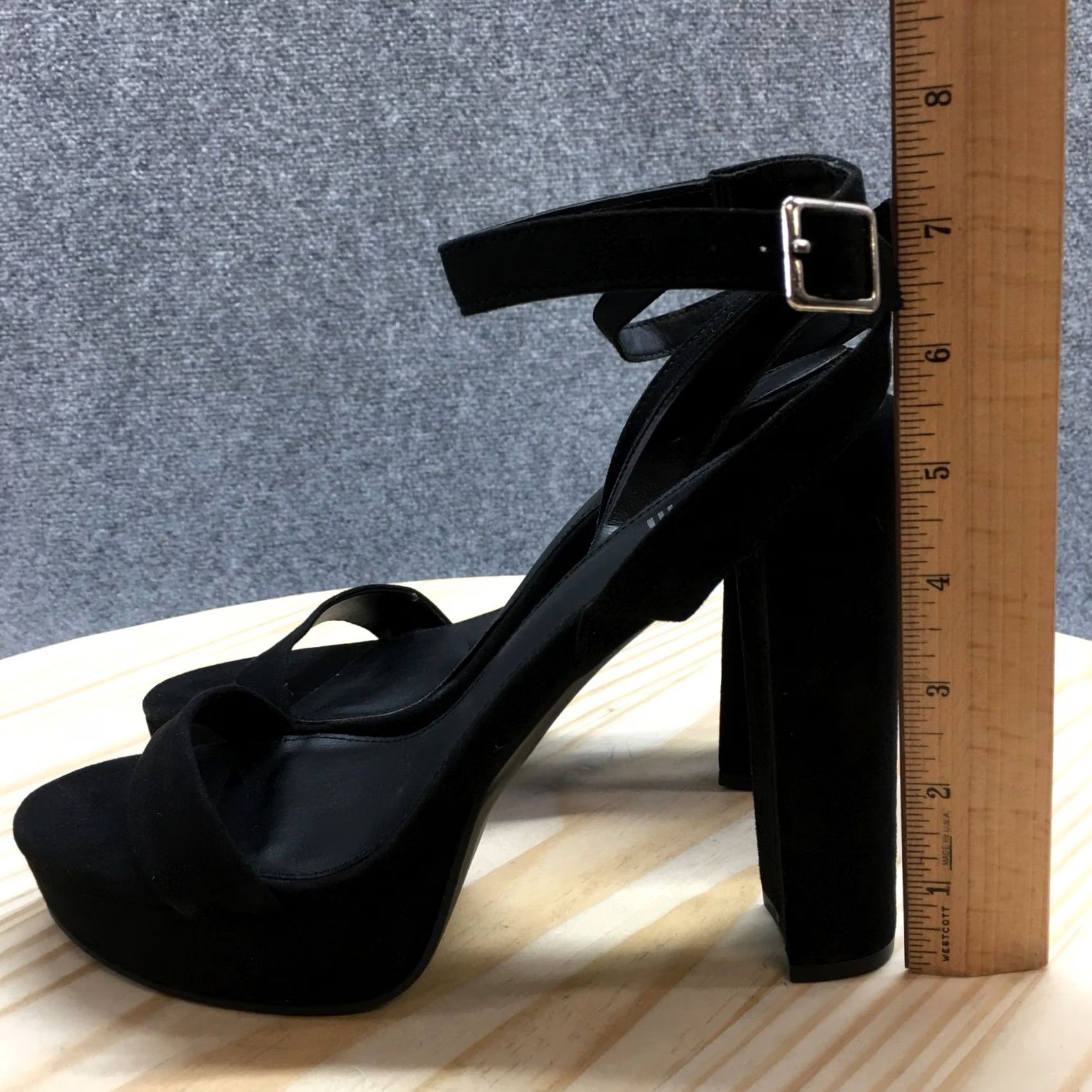 Bar III Bar III Shoes Sandals Womens 9.5 M Ivy Platform Ankle Straps Black Open Toe NEW Size US 10 / IT 40 - 7 Thumbnail