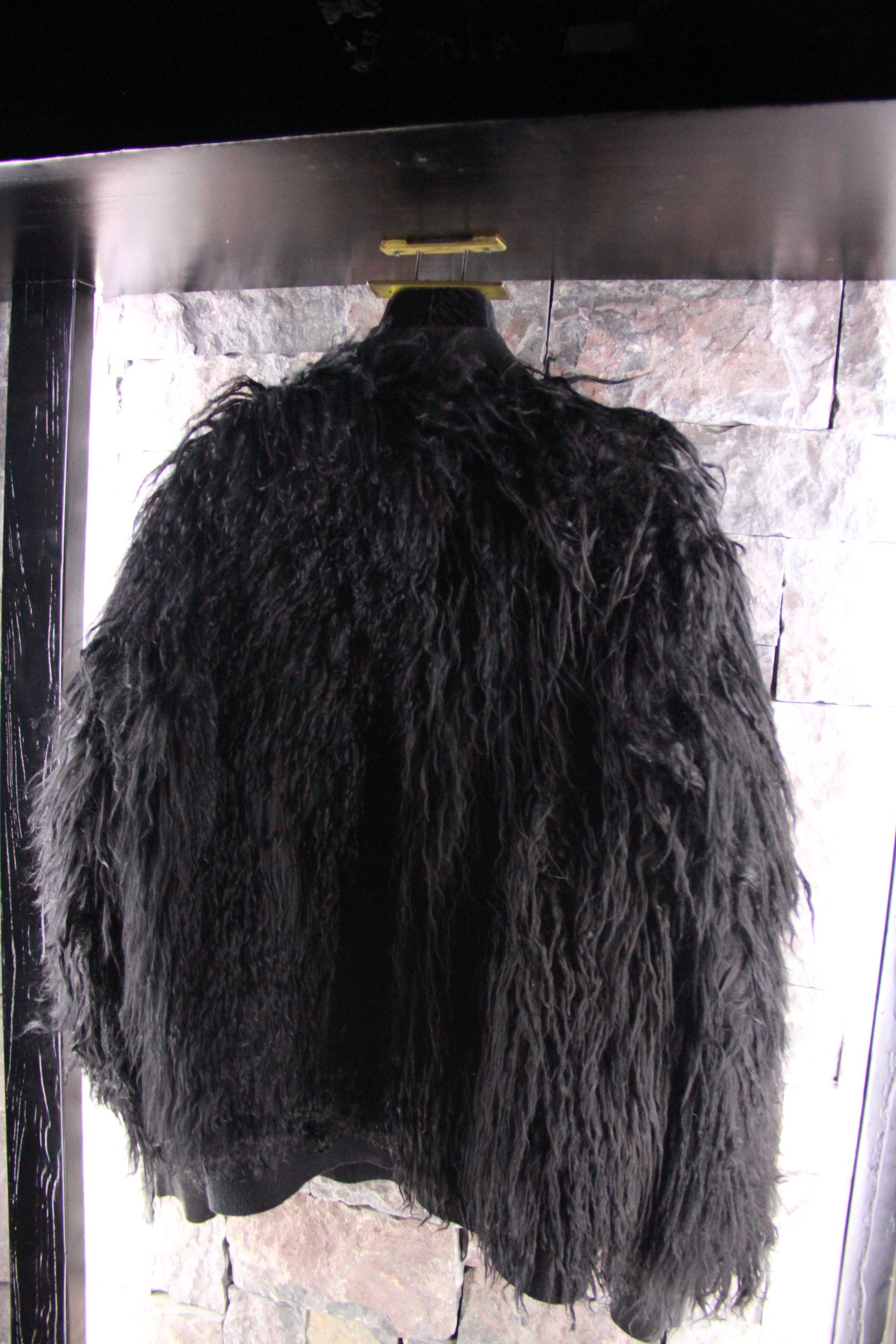 Isaac Sellam Experience Black Reversible Alpaca Shearling Bomber Size US S / EU 44-46 / 1 - 5 Thumbnail