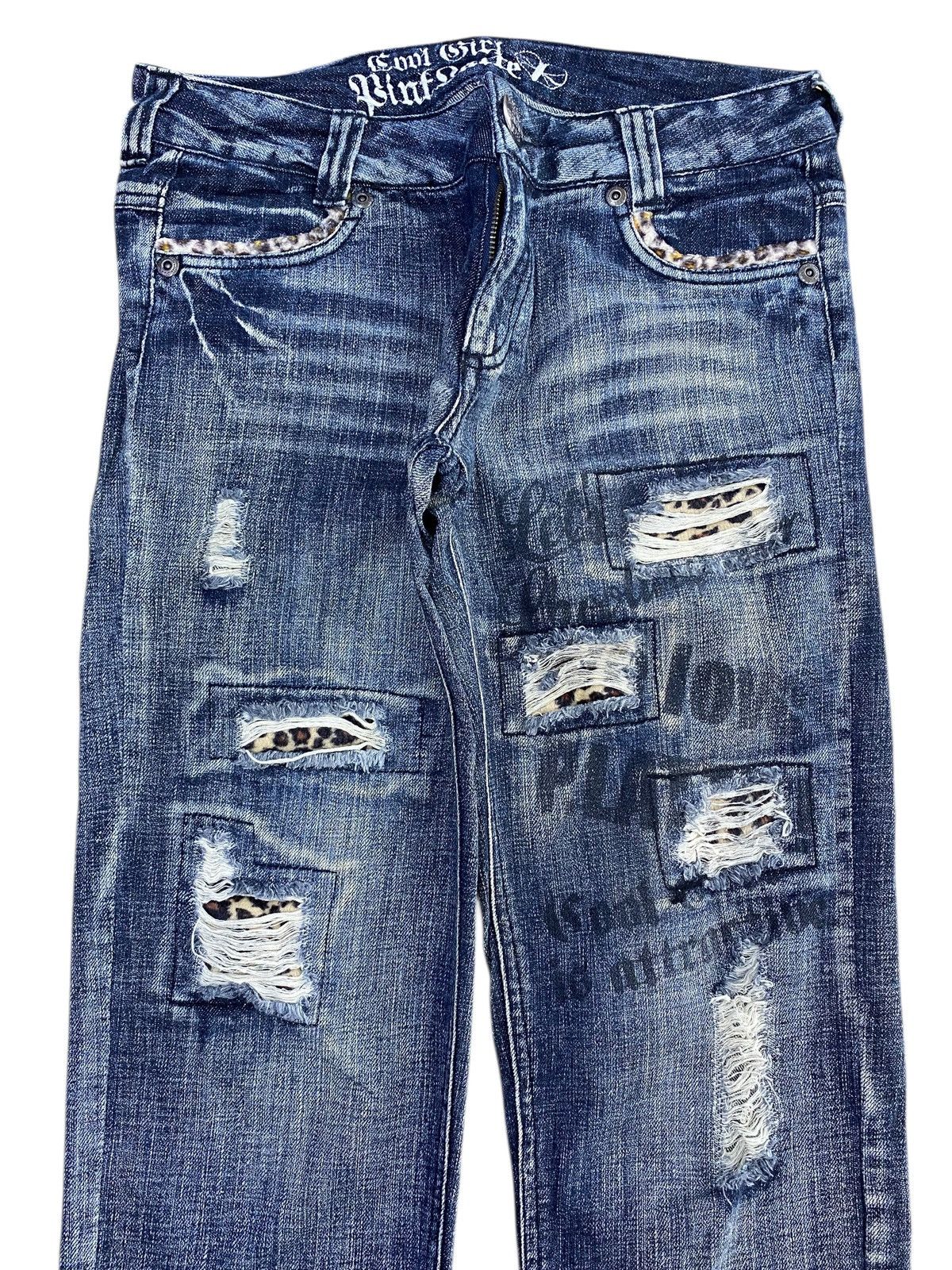 Japanese Brand Japanese Brand Dark Blue Acid Wash Style Distressed Jeans Size US 28 / EU 44 - 2 Thumbnail
