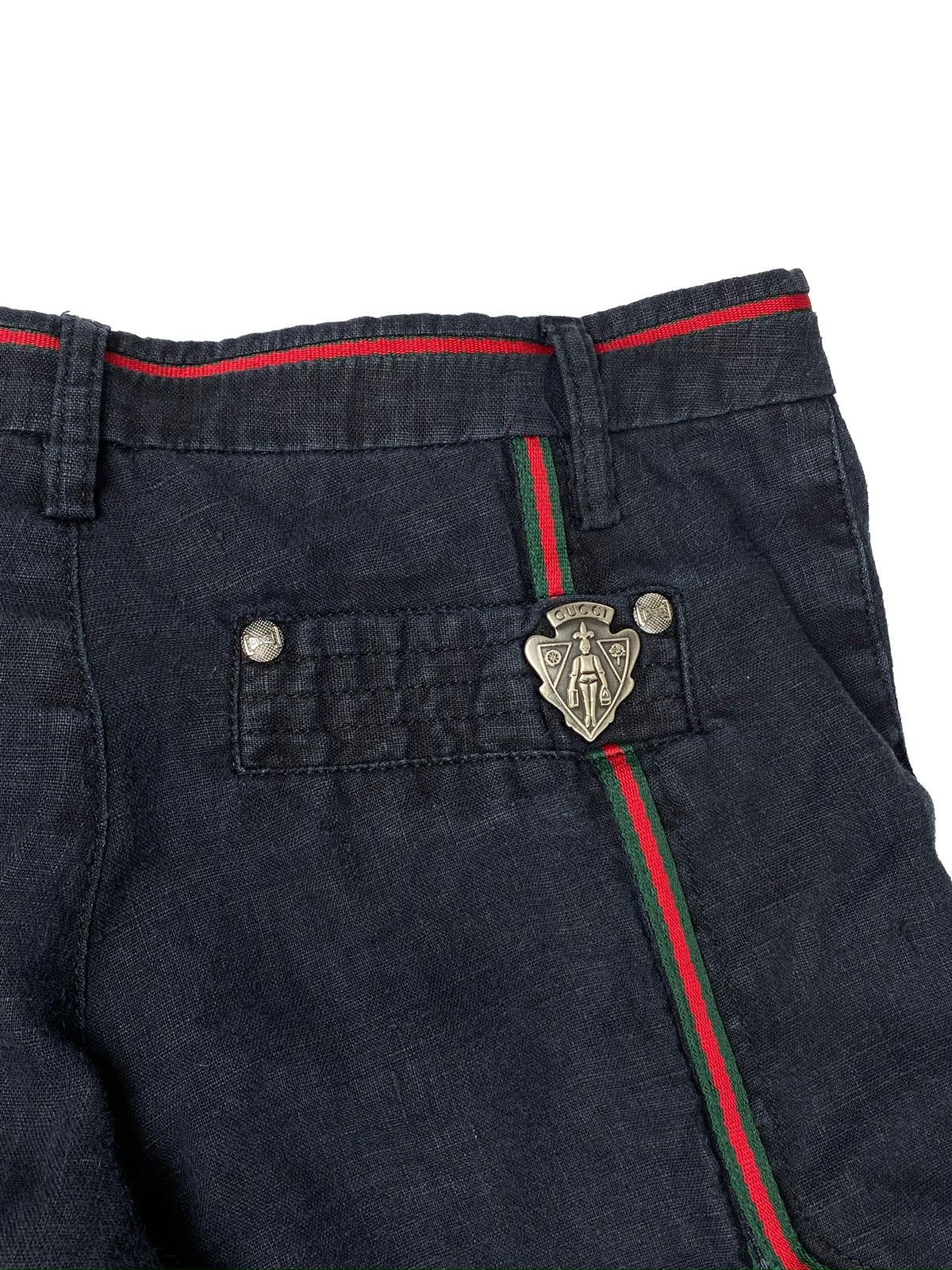 Gucci × Vintage GUCCI SS2007 Y2K MENS CARGO PANTS WIDE LEG BLACK COTTON 28 Size US 28 / EU 44 - 9 Thumbnail