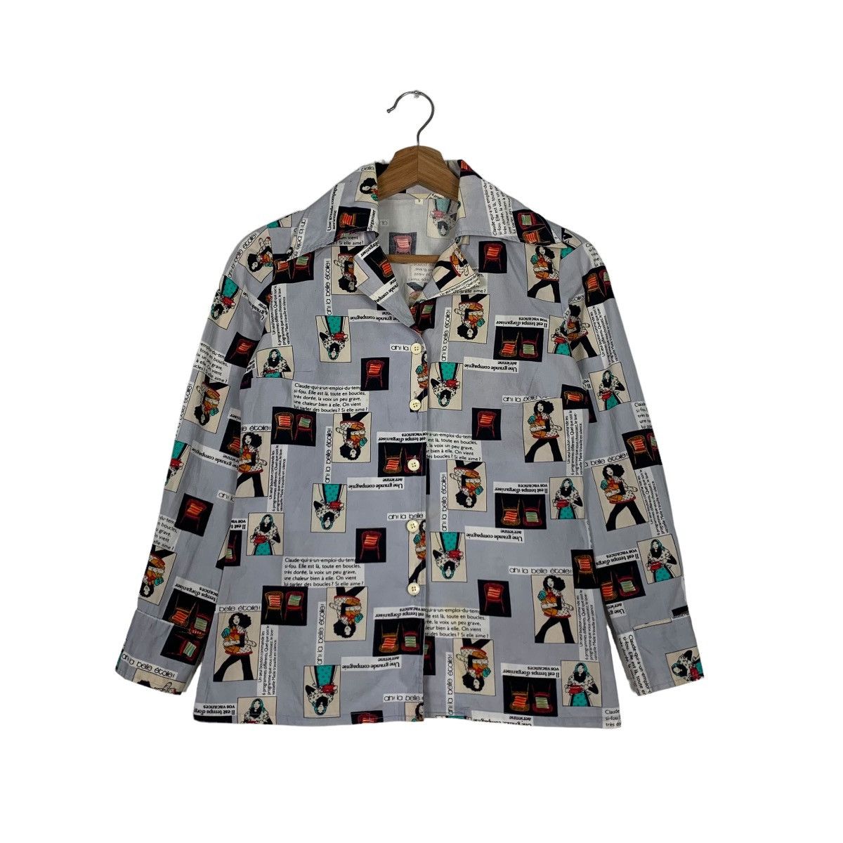 image of Vintage Belle Etoile Fullprint Shirt 0117-C6, Women's (Size Small)