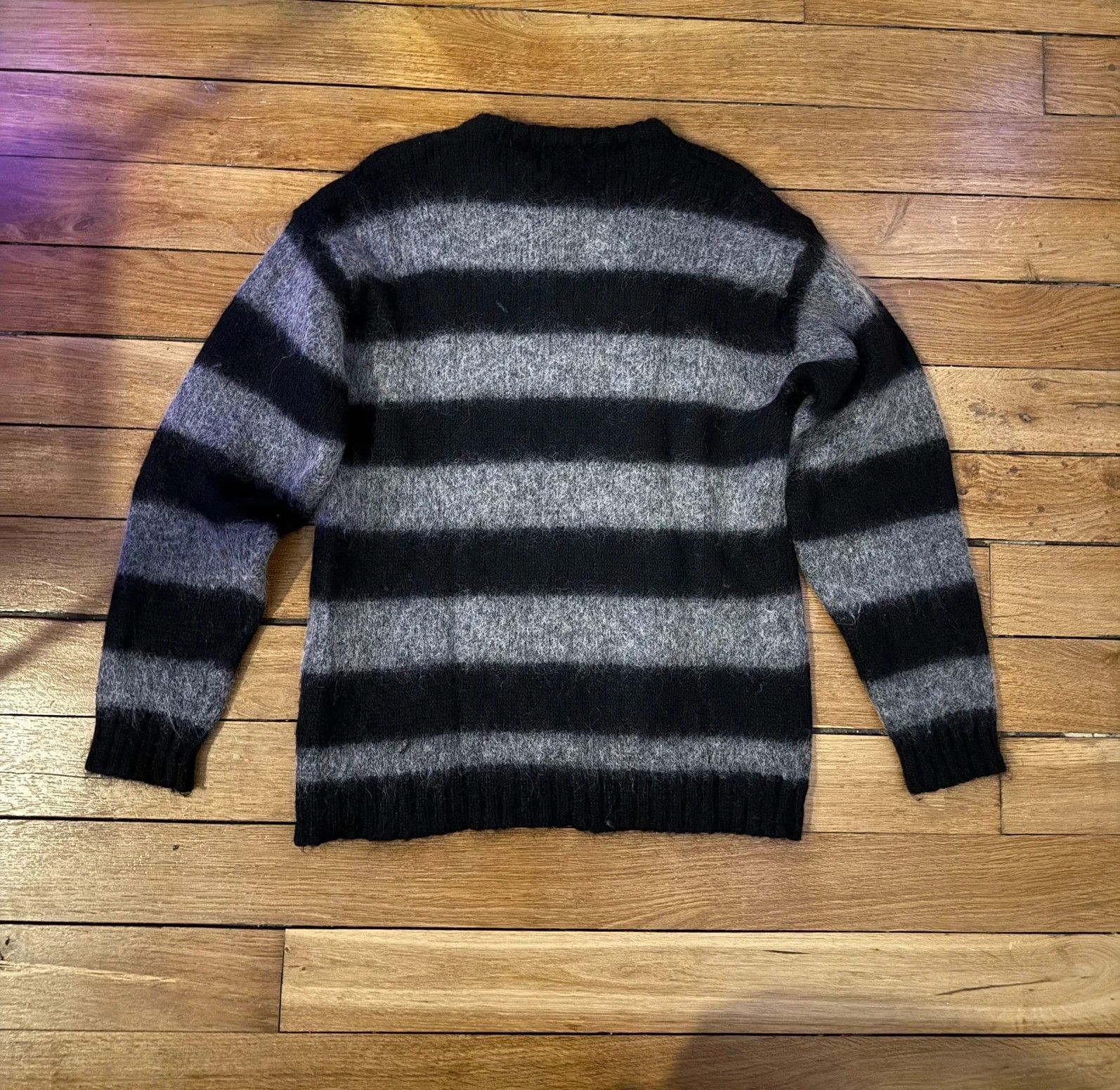 Japanese Brand Japanese Brand Striped Sweater Mohair Blend Size US L / EU 52-54 / 3 - 3 Thumbnail