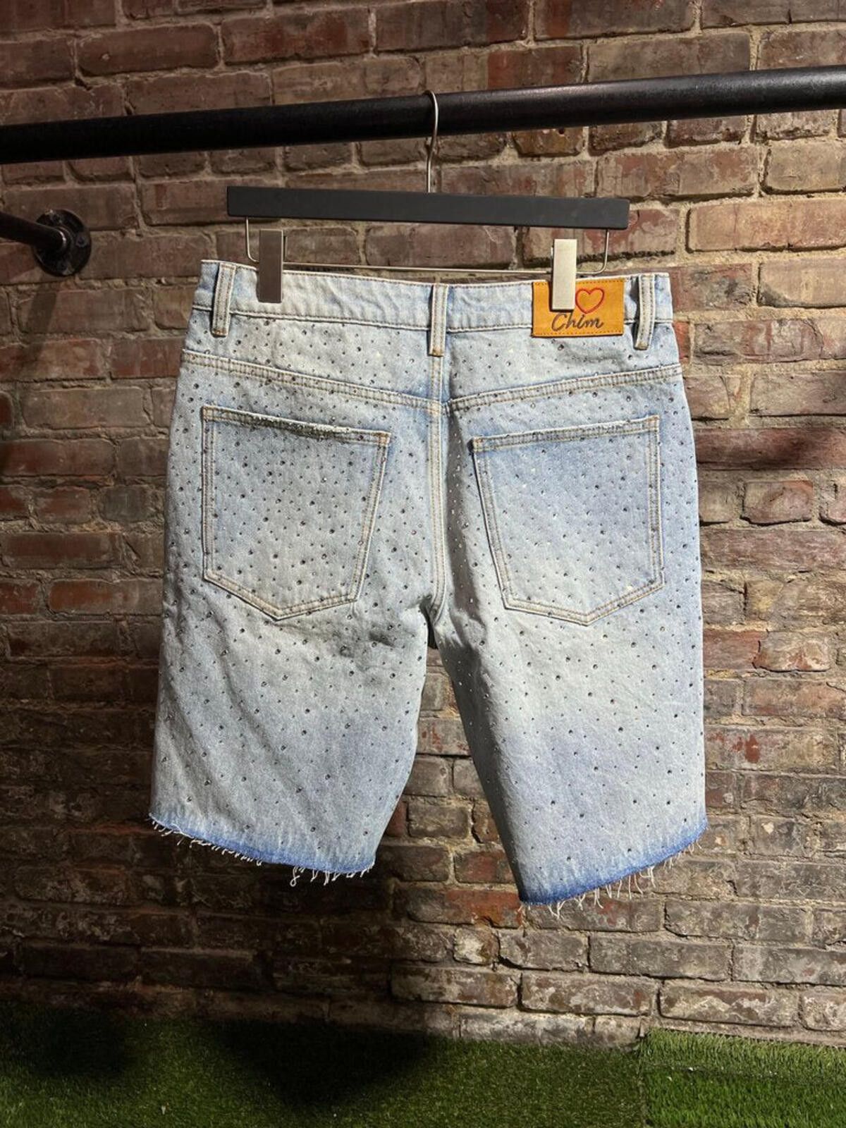 HMDD HMDD Light Blue Rhinestone Jorts Sz. M Size ONE SIZE - 2 Thumbnail