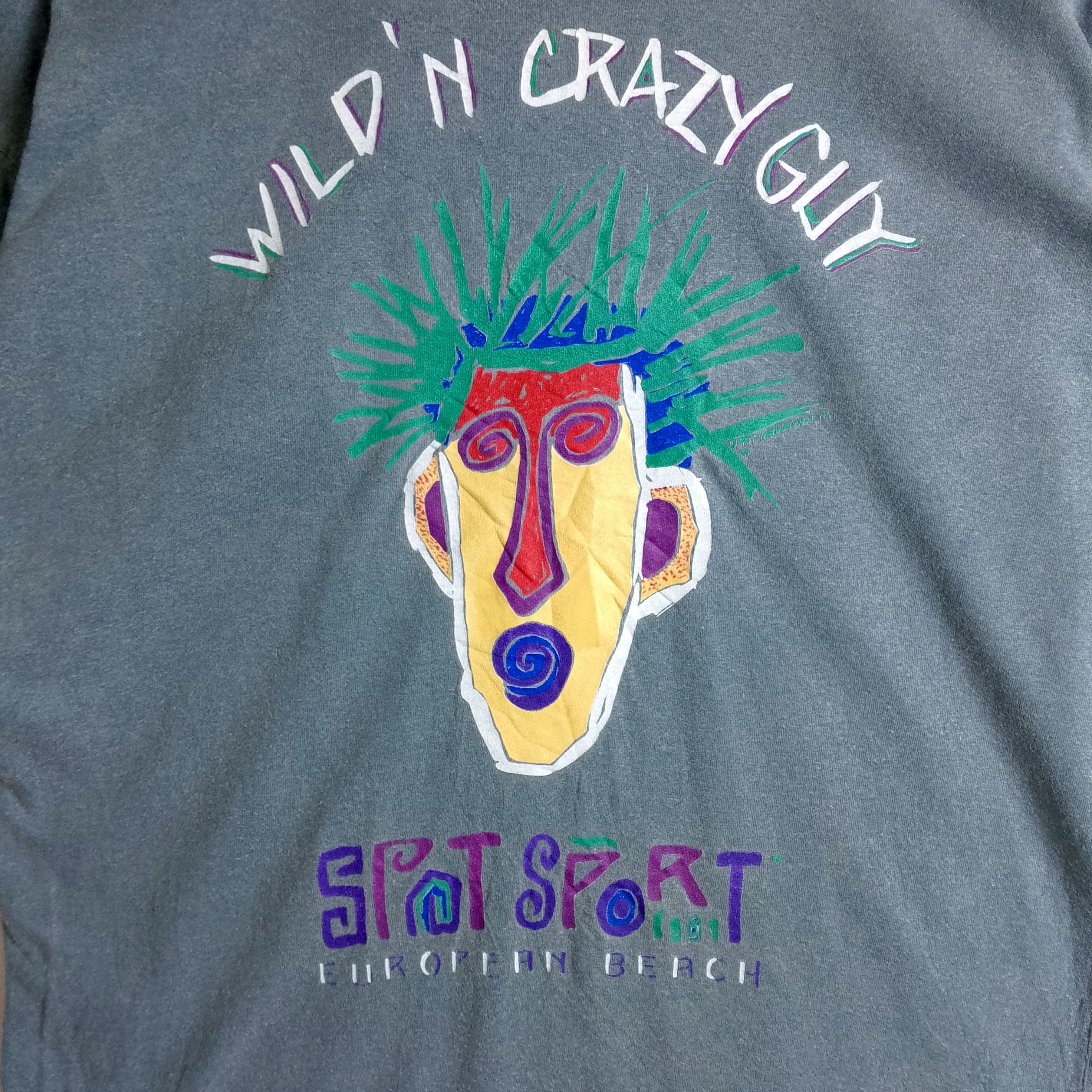Vintage Vintage 90s Spot Sport Wild n Crazy Guy Tee Size US L / EU 52-54 / 3 - 4 Thumbnail