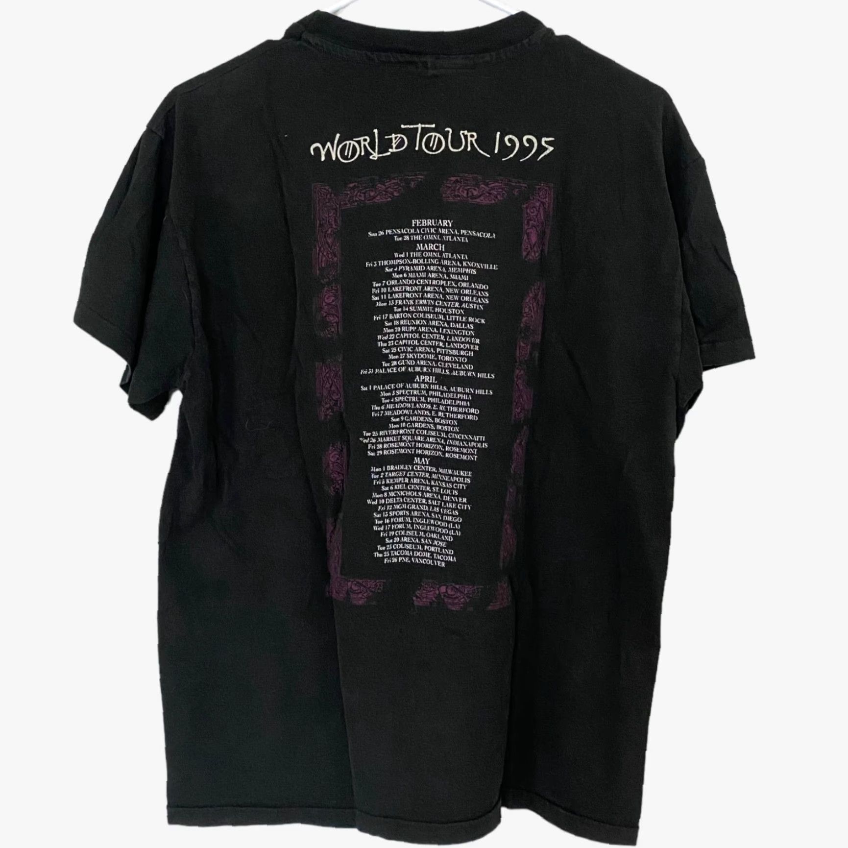 Vintage VINTAGE Jimmy Page Robert Plant No Quarter World Tour T Shirt Mens Large L Black 1995 90s Music Rock Tour Mens Tshirt Vintage Double-Sided Size US L / EU 52-54 / 3 - 3 Thumbnail