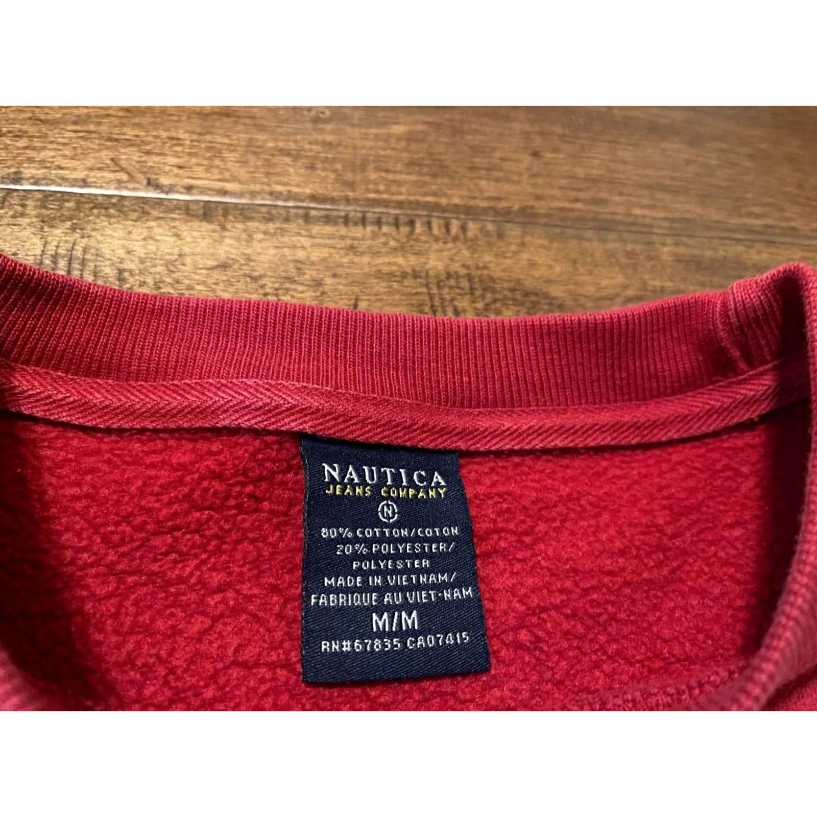 Nautica VINTAGE Nautica Jeans Co Spellout Sweatshirt Crewneck Pullover Red Medium M Men's Size US M / EU 48-50 / 2 - 4 Thumbnail