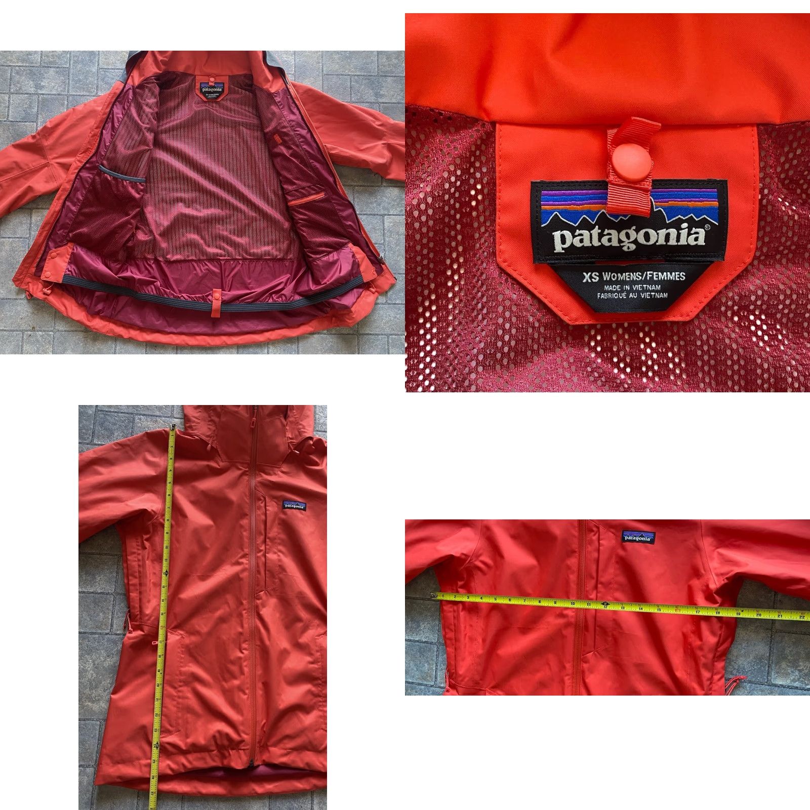 Patagonia Patagonia Jacket Womens XS Red/Orange H2NO Recco Full Zip Hooded Outdoor Ski Size XS / US 0-2 / IT 36-38 - 9 Thumbnail