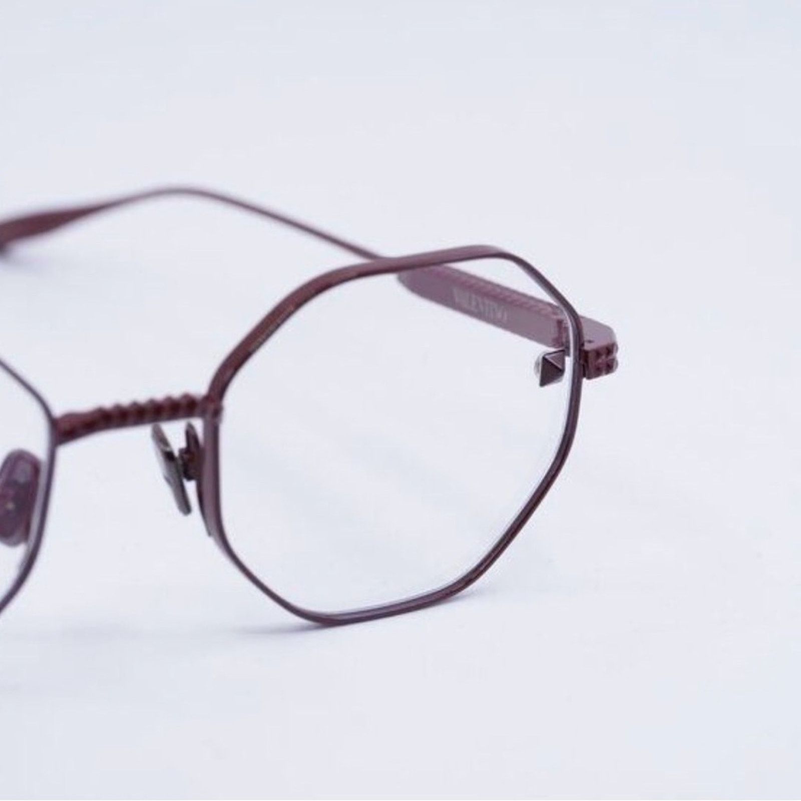Valentino New! Valentino Bordeaux Glasses, V STUD VLX 122B, Authentic Size ONE SIZE - 5 Thumbnail