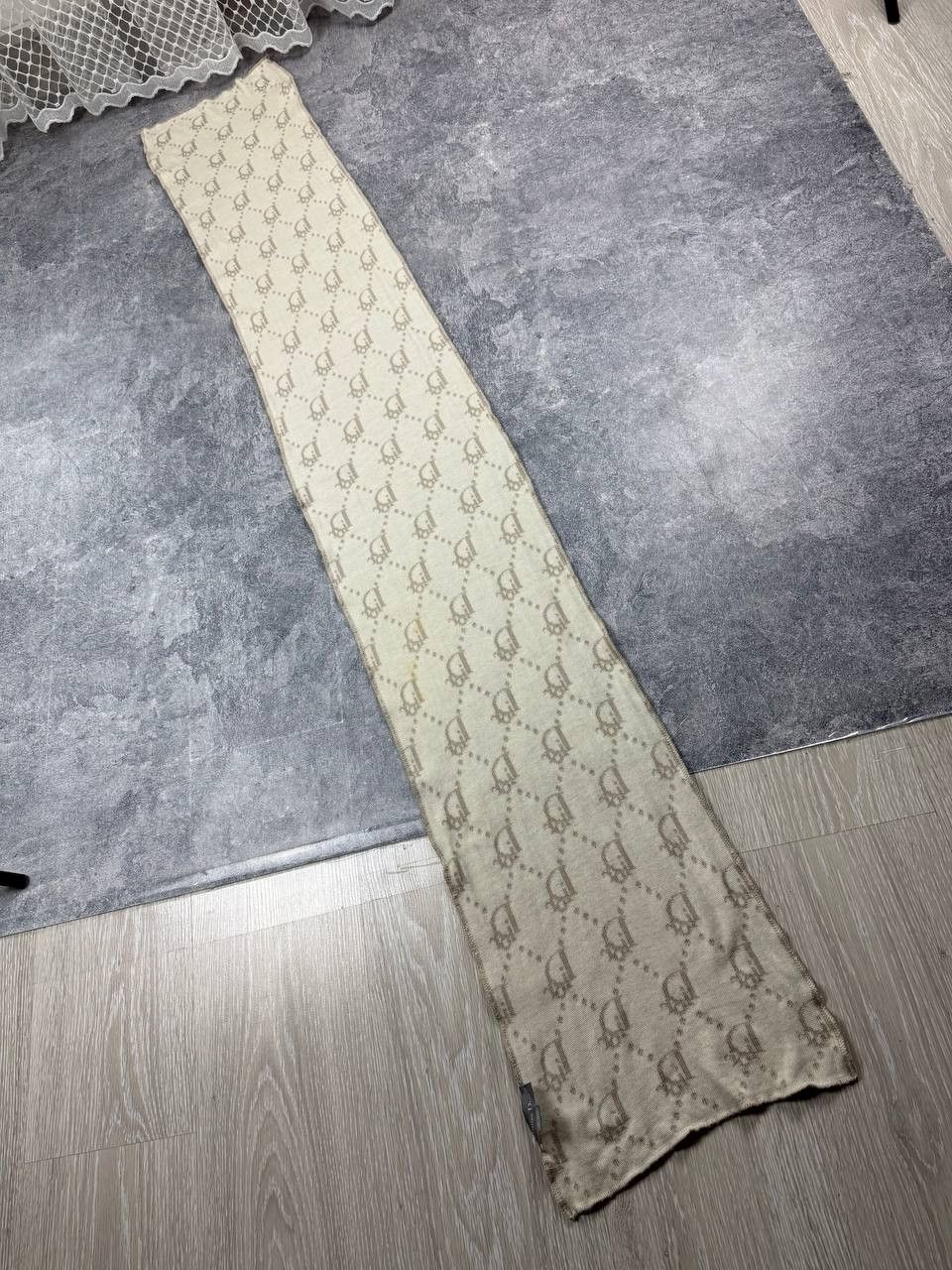 Christian Dior Monsieur Authentic Christian Dior Wool Monogram Scarf Size ONE SIZE - 8 Thumbnail