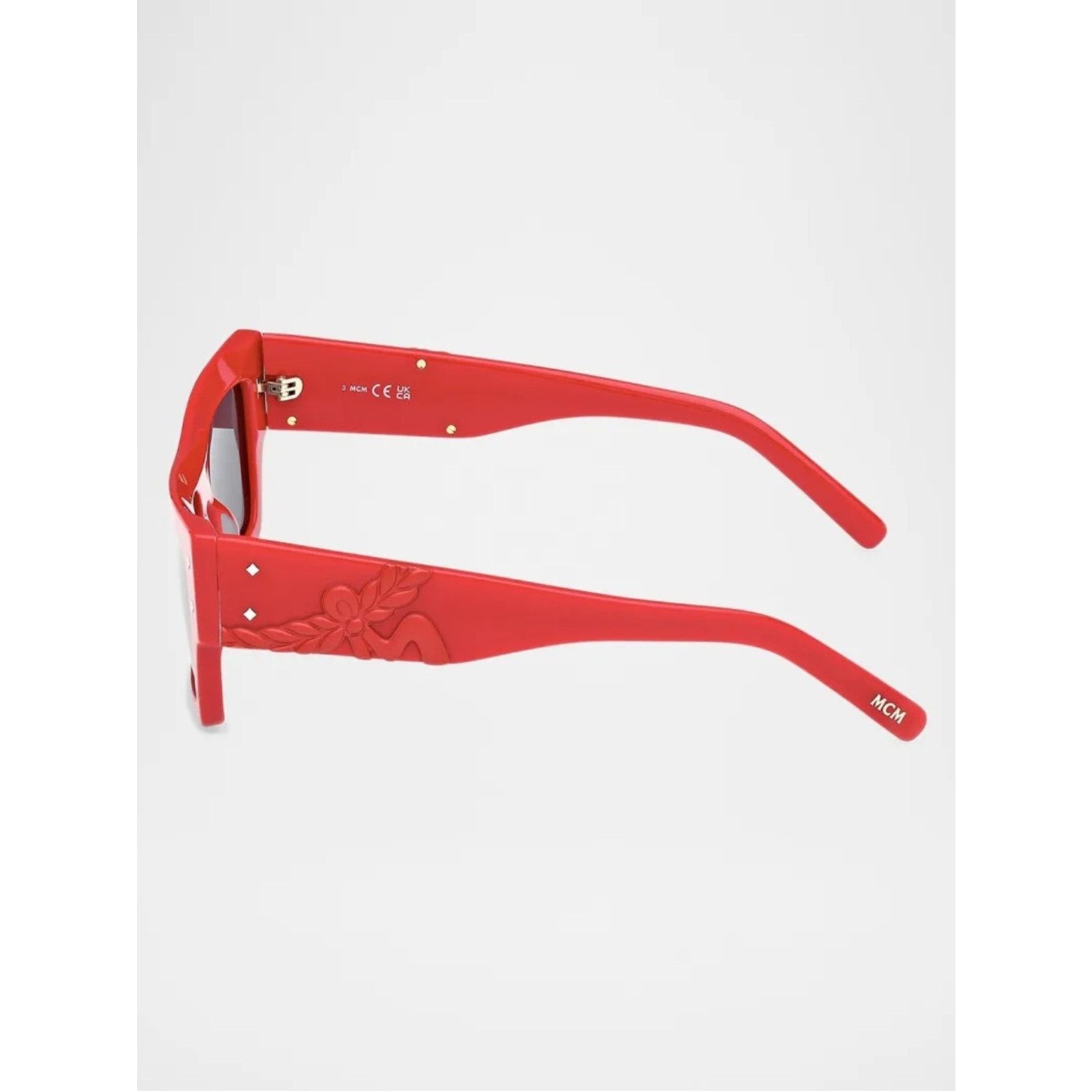 MCM New MCM MW0014 66A Red Unisex Frame Sunglasses with Grey Size ONE SIZE - 4 Thumbnail