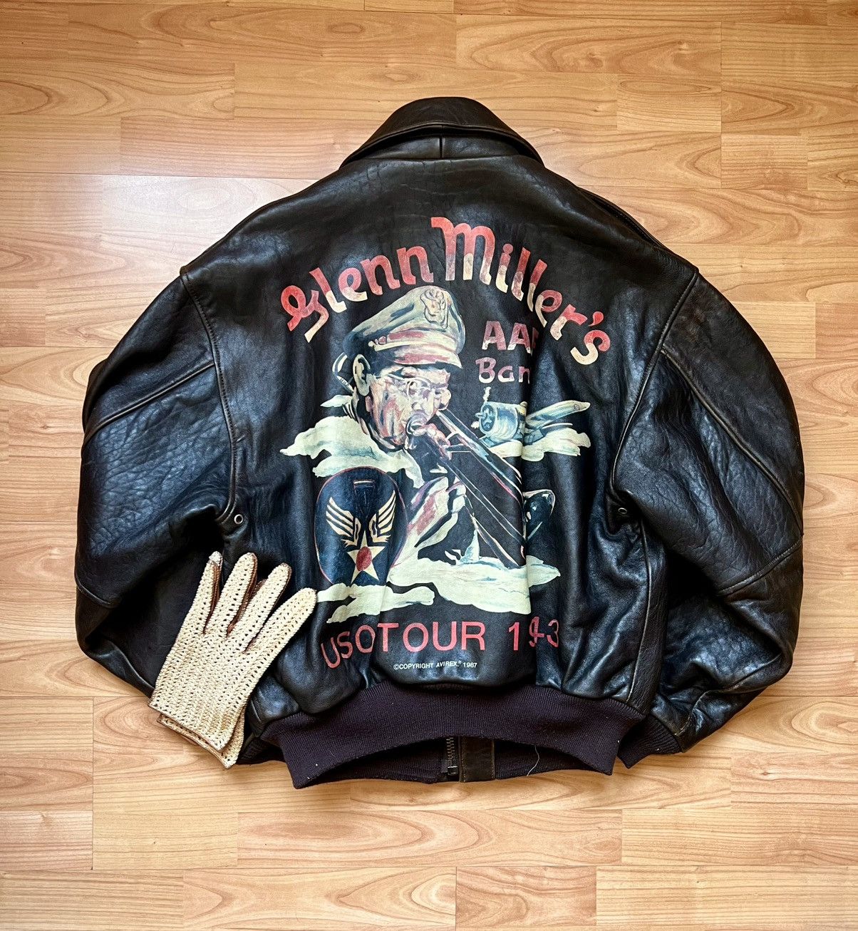 Avirex Avirex Flight Jacket Leather Glenn Miller’s Design Vintage Size US L / EU 52-54 / 3 - 1 Thumbnail