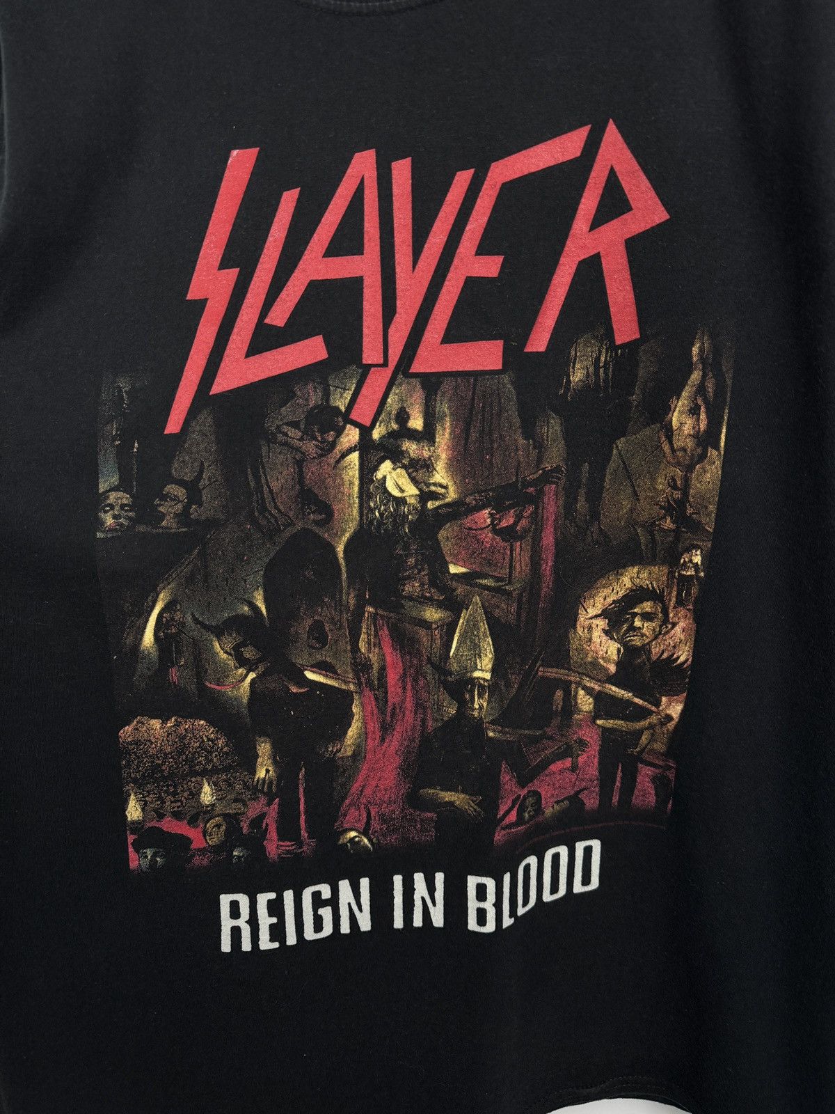 Slayer 🇺🇸 Vintage Y2K Slayer Reign in Blood Thrash Metal T-Shirt Size US L / EU 52-54 / 3 - 4 Thumbnail