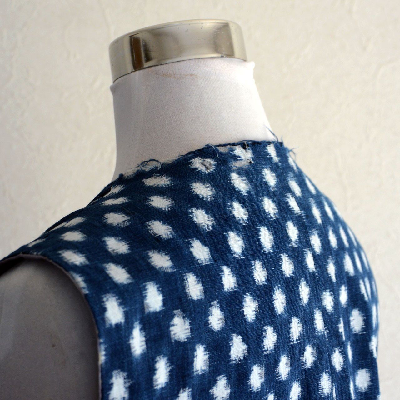 Other Snow Kasuri Indigo Vest Reworked Vintage Japanese Fabric Size S / US 4 / IT 40 - 4 Thumbnail