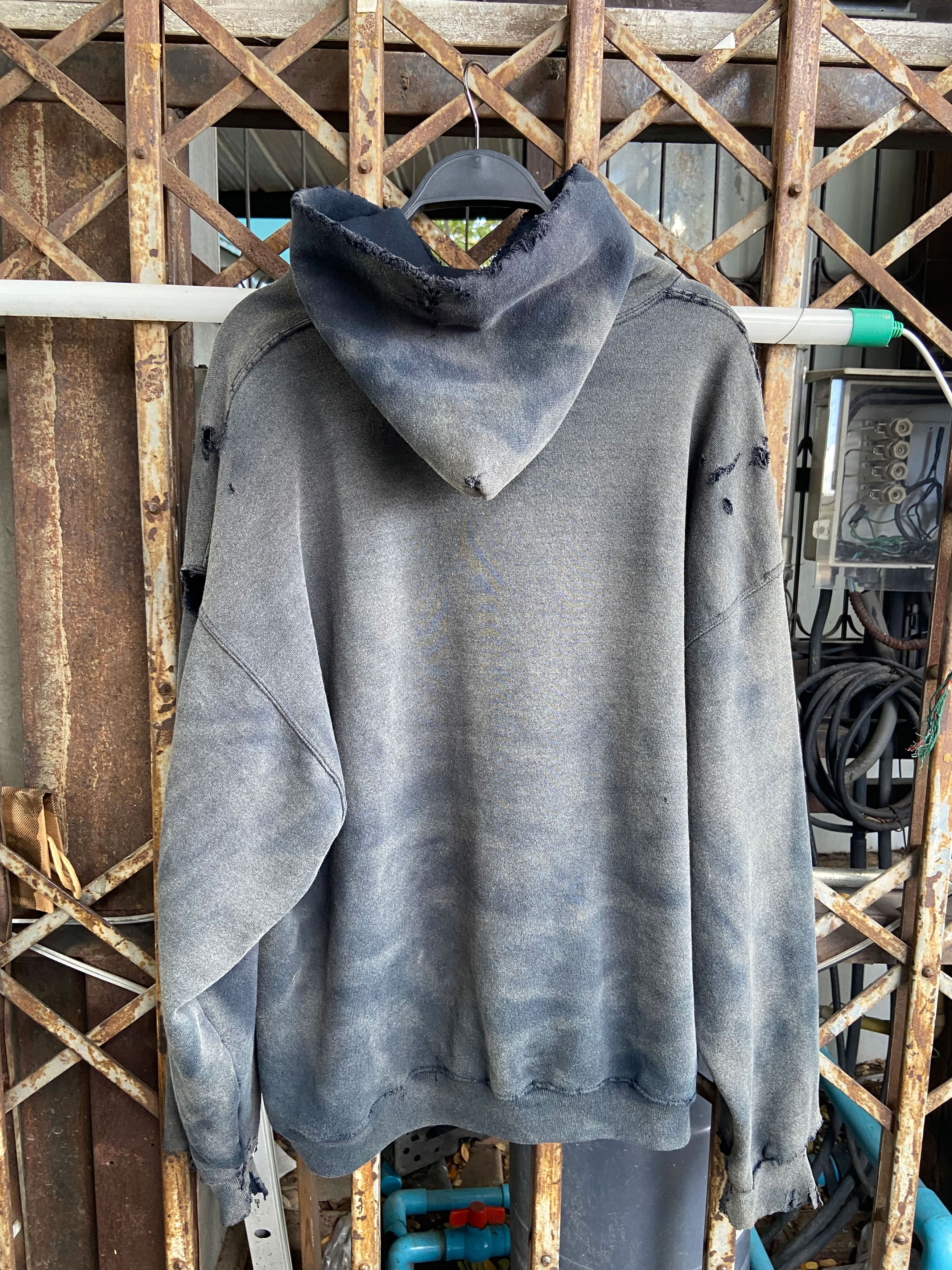 Russell Athletic Thrashed Distressed & Faded Russell Hoodie ERD Grunge Size US XL / EU 56 / 4 - 13 Thumbnail