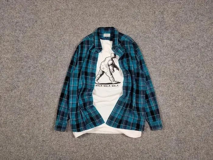 Flannel Vintage Flannel Shirt Travis Scott Style Streetwear Hype Size US L / EU 52-54 / 3 - 1 Thumbnail