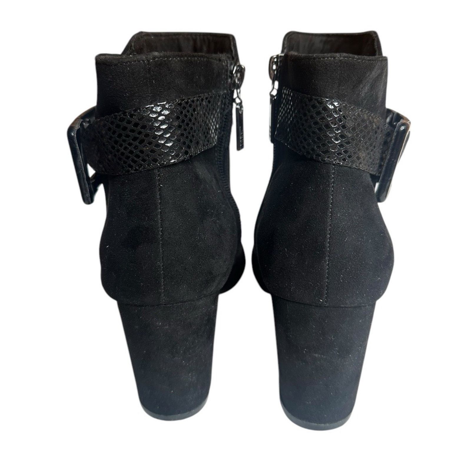 London Fog London Fog Black Ankle Booties Heeled Boots Buckle 8M Size US 8 / IT 38 - 9 Thumbnail