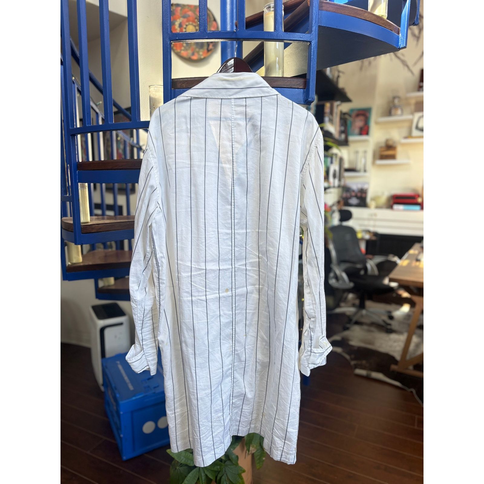 Our Legacy Our Legacy White Pinstripe Coat Size 52 Size US L / EU 52-54 / 3 - 2 Thumbnail