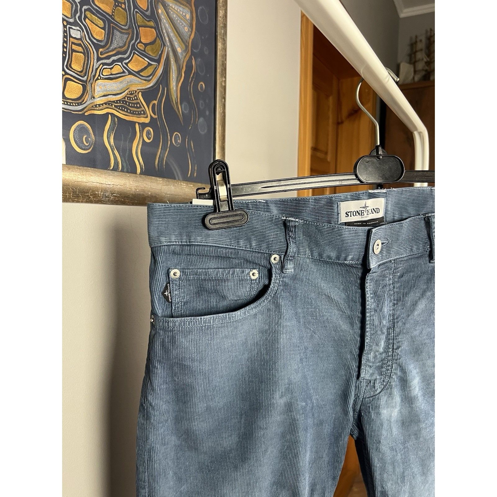 Stone Island MINT! Stone Island Blue Corduroy Pants Size W 36 L 34 Size US 36 / EU 52 - 4 Thumbnail