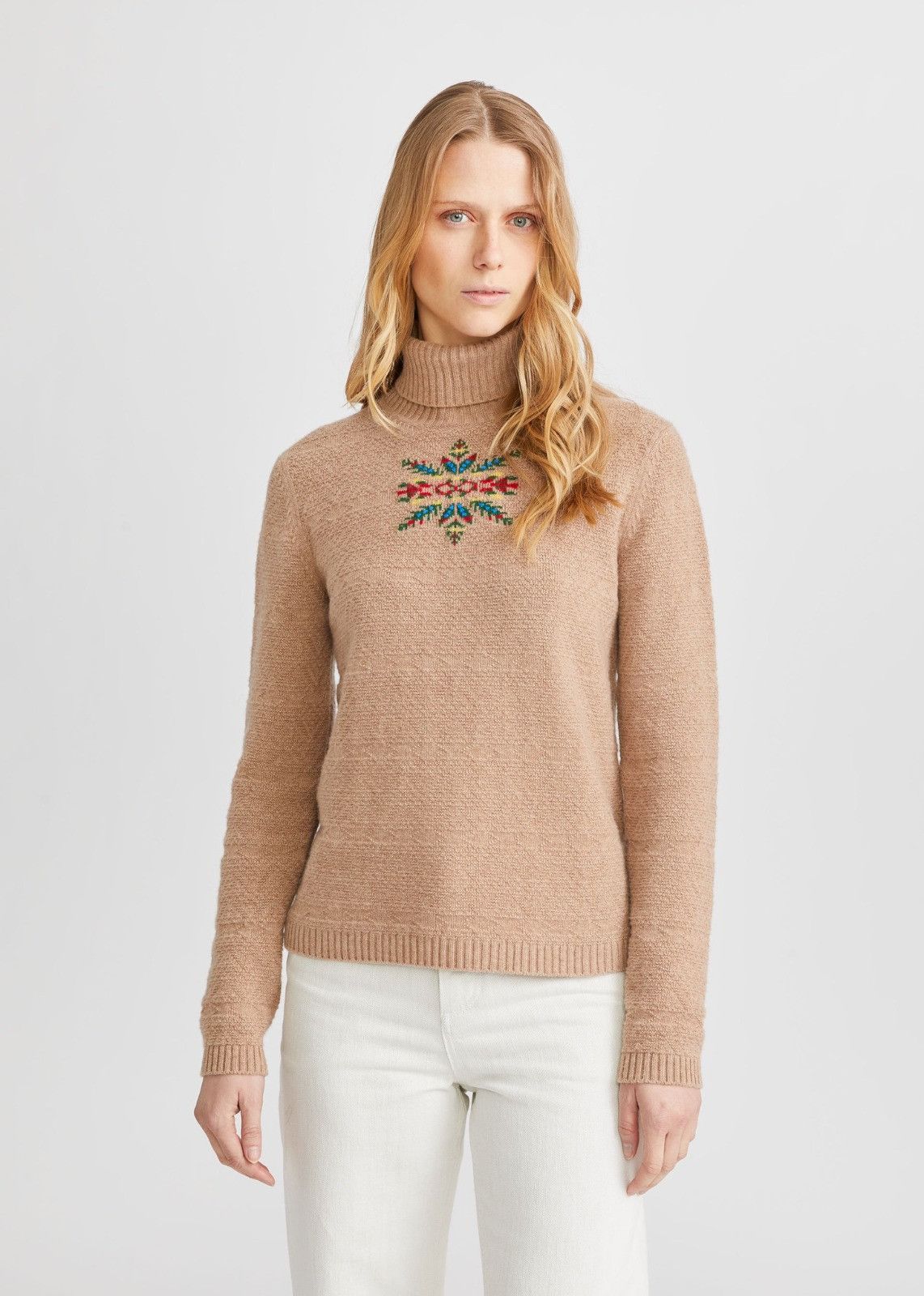 Loro Piana o1srvl11e0125 Bernina Baby Cashmere Sweater in Beige Size S / US 4 / IT 40 - 3 Thumbnail