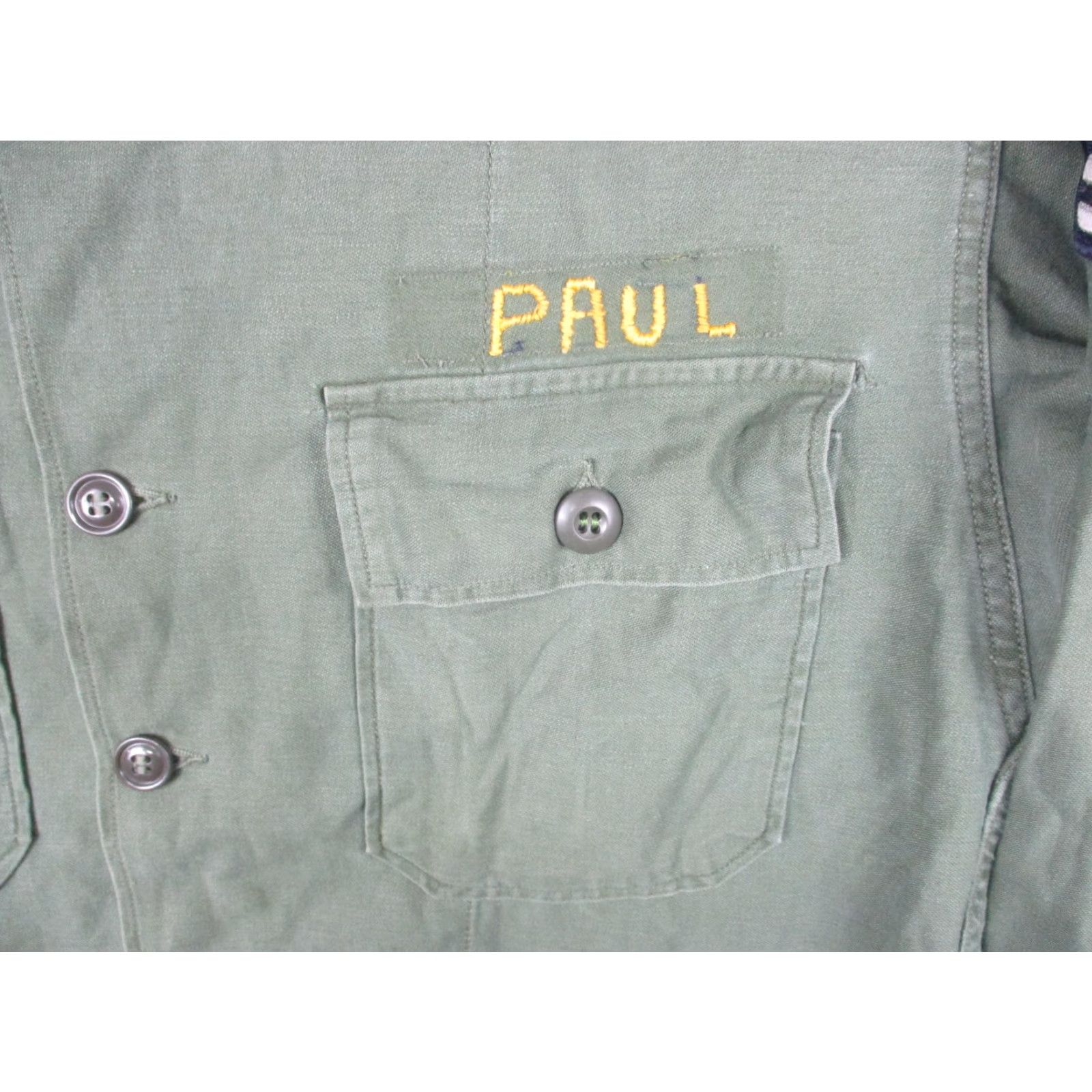 Olive VINTAGE US Air Force Shirt Mens Large Olive OG-107 Tactical Air Command 70s Size US L / EU 52-54 / 3 - 3 Thumbnail