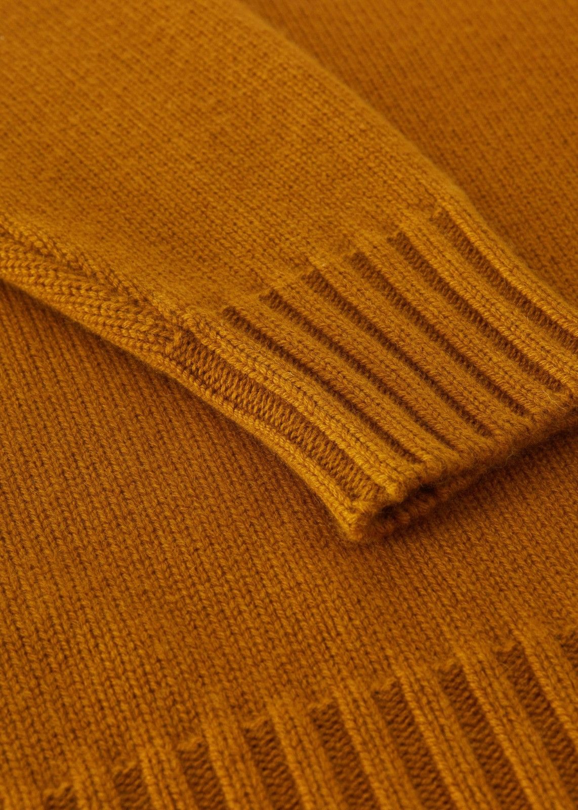 Loro Piana o1srvl11e1224 Cashmere Half Zip Sweater in Mustard Yellow Size US XL / EU 56 / 4 - 4 Thumbnail