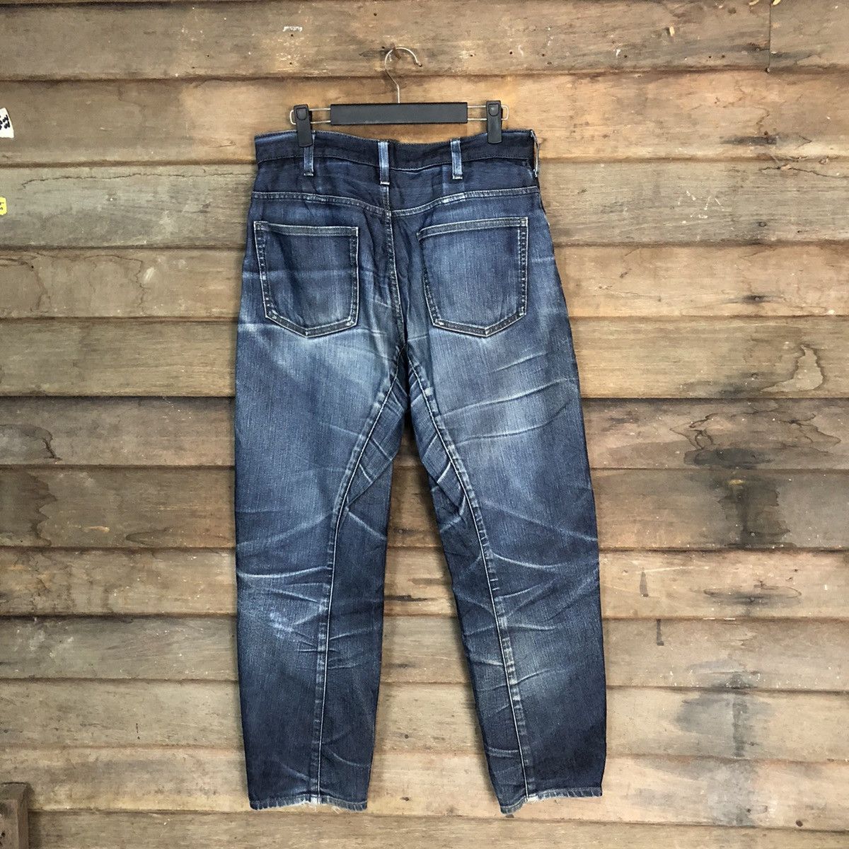 Japanese Brand Uniqlo Jeans Blue faded Distressed Denim Pants #7328 Size US 27 - 12 Thumbnail