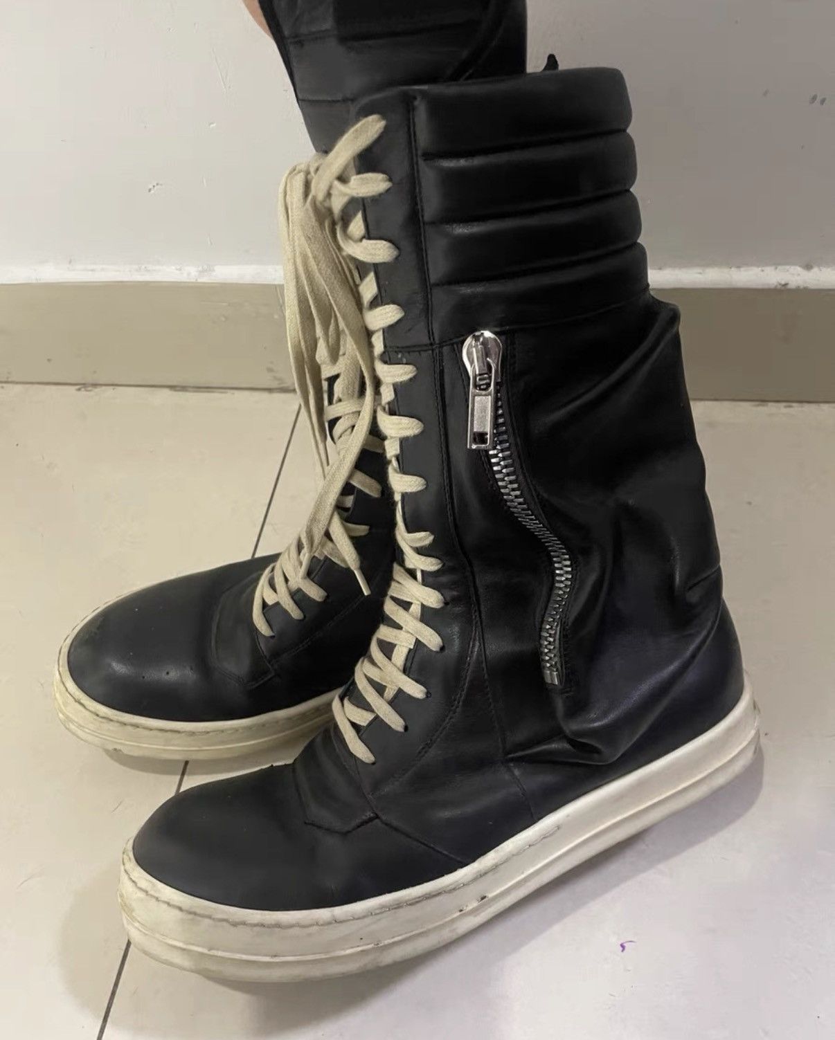 Rick Owens Rick Owens Cargo High-Top Zip Pocket Leather Boots Size US 9.5 / EU 42-43 - 4 Thumbnail