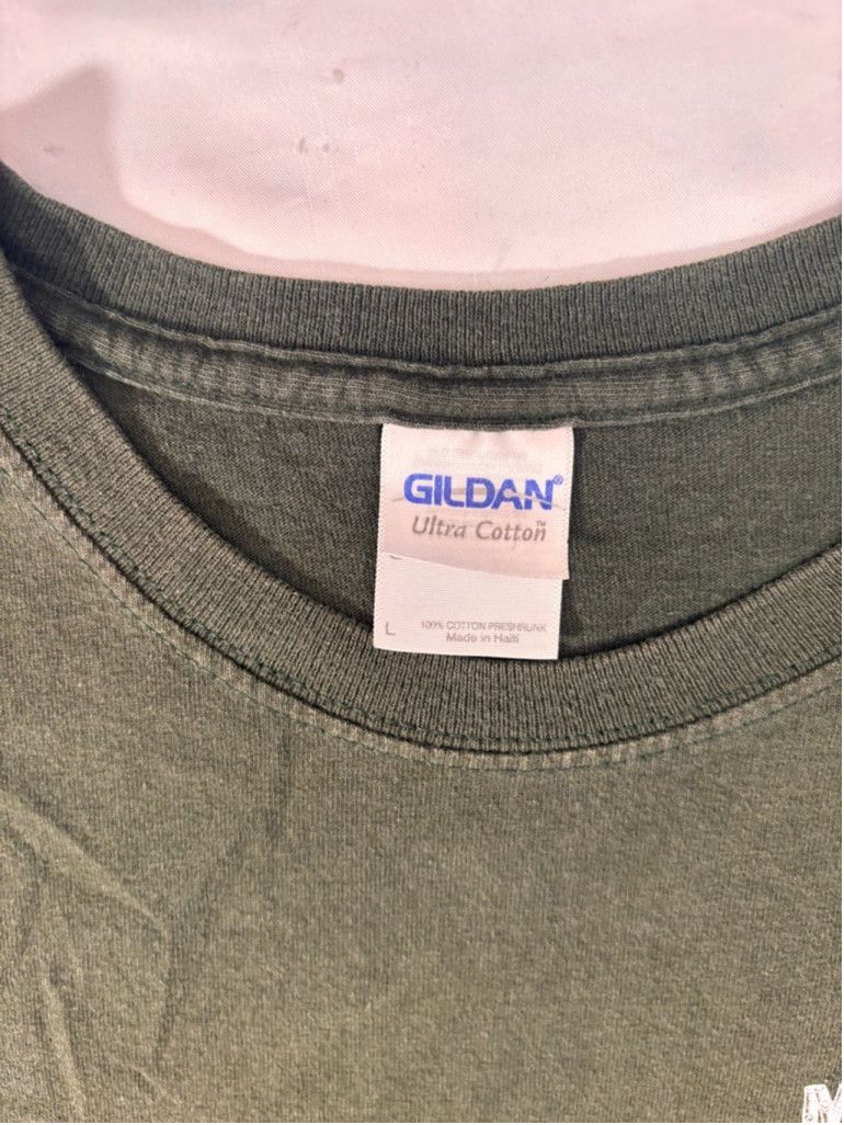Gildan Men's Gildan T-shirt Size L Green Short Sleeve Crew Neck Size US L / EU 52-54 / 3 - 7 Thumbnail