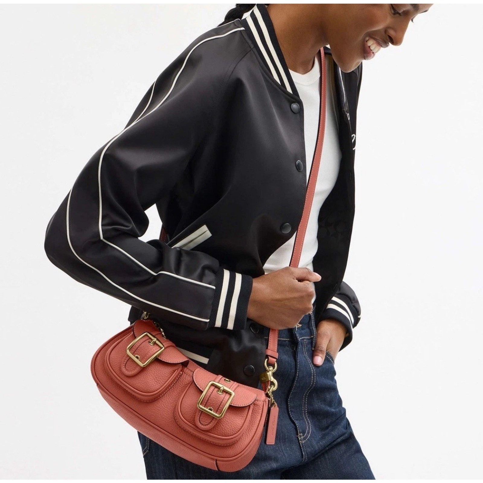 Coach NWT COACH CM079 Ashton Shoulder Bag Leather Burnt Coral Size ONE SIZE - 9 Thumbnail