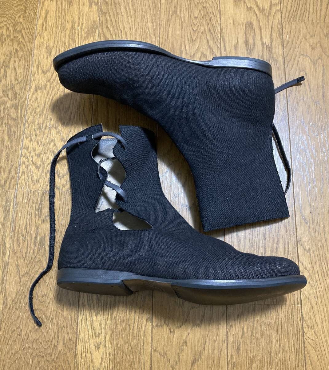 Cherevichkiotvichki × Yohji Yamamoto Yohji x CHEREVICHKIOTVICHKI side lace boots Size US 11 / EU 44 - 5 Thumbnail