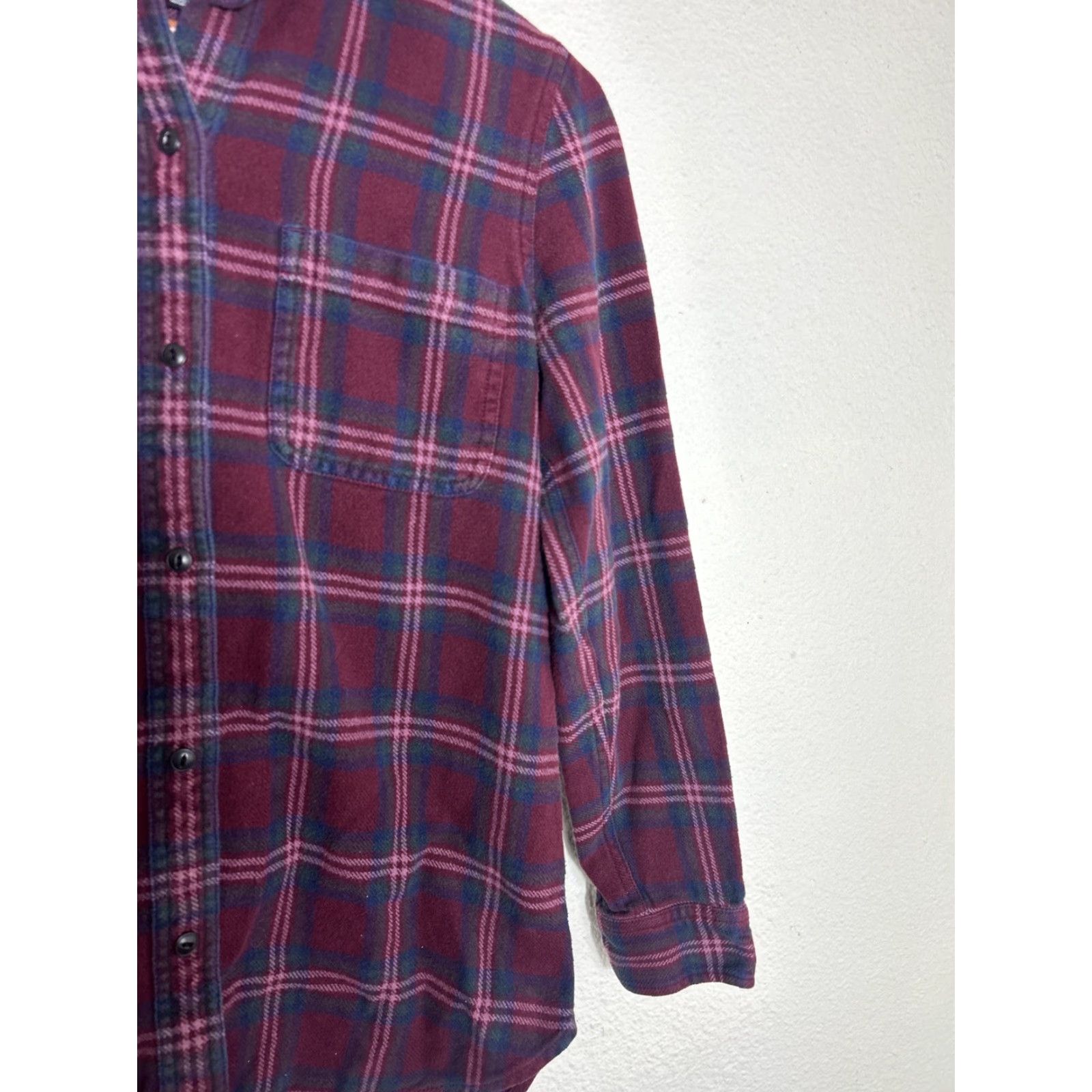 Madewell Madewell Womens Red Flannel Ex-Boyfriend Shirt Plaid Top XS Long Sleeve Button-Up Casual Classic 100% Cotton Womens Regular Size XS Red Flannel Shirt Size XS / US 0-2 / IT 36-38 - 4 Thumbnail