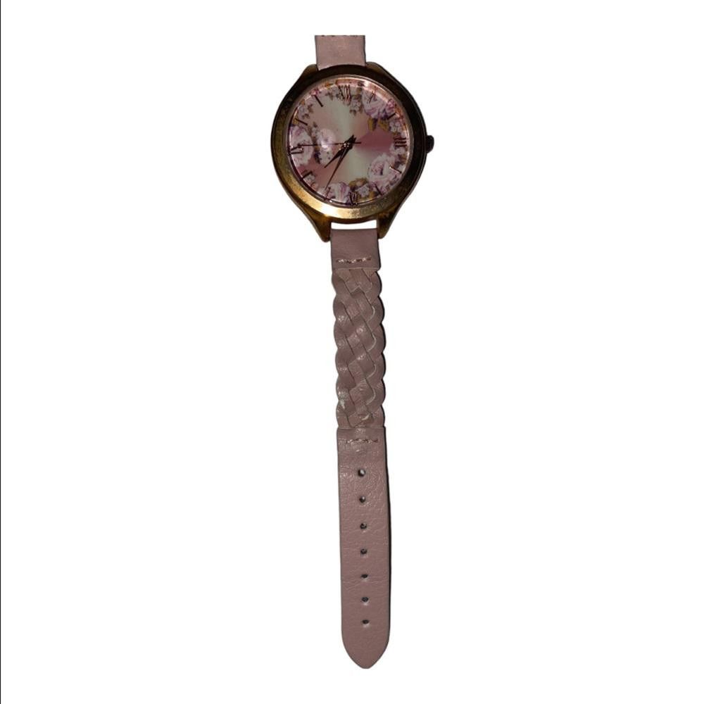 Designer Faux Leather Braided Floral Watch Size ONE SIZE - 3 Thumbnail