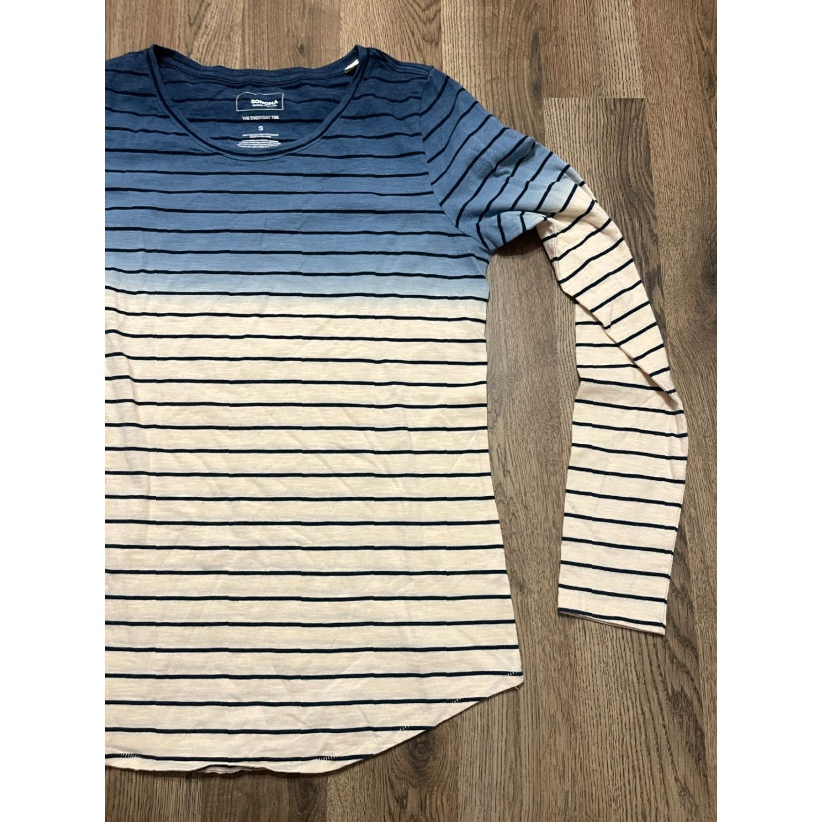 Vintage Sonoma Shirt Women's Size Small Blue White Striped Long Sleeve Modern Casual Size S / US 4 / IT 40 - 4 Thumbnail
