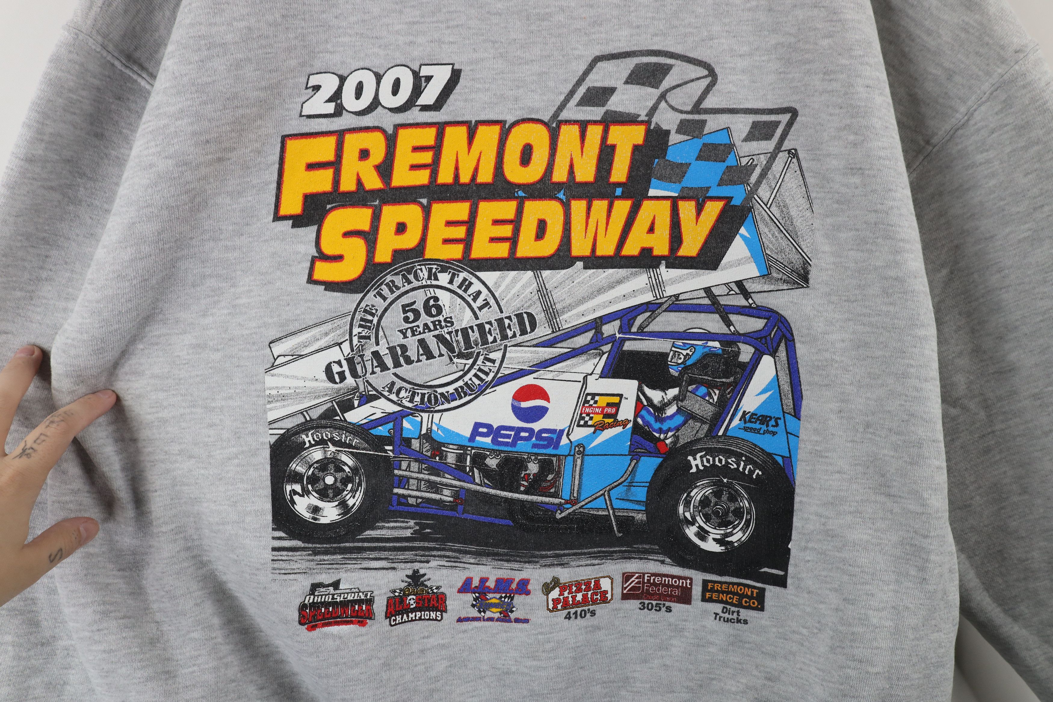 Vintage Vintage 2007 Speedway Racing All Over Print Sweatshirt Size US XL / EU 56 / 4 - 4 Thumbnail