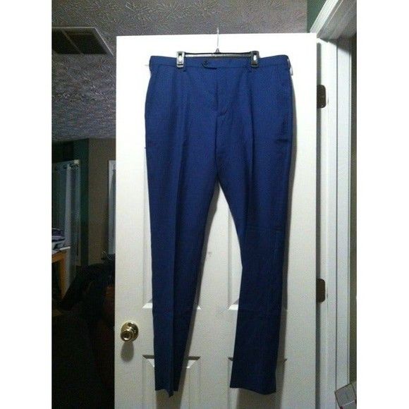 Joseph Abboud JOSEPH ABBOUD MEN'S NEW 100%WOOL DRESS PANTS 40/UNHEMMED Size 40R - 3 Thumbnail