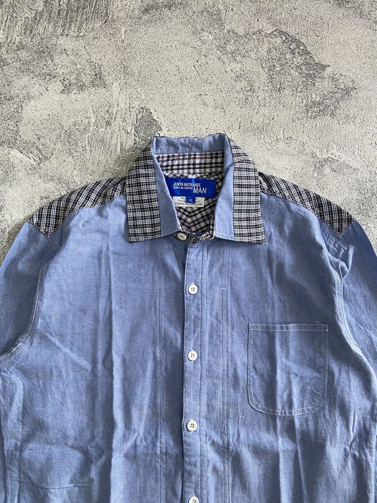 Junya Watanabe Junya watanabe checkered panel button up shirt Size US XL / EU 56 / 4 - 4 Thumbnail