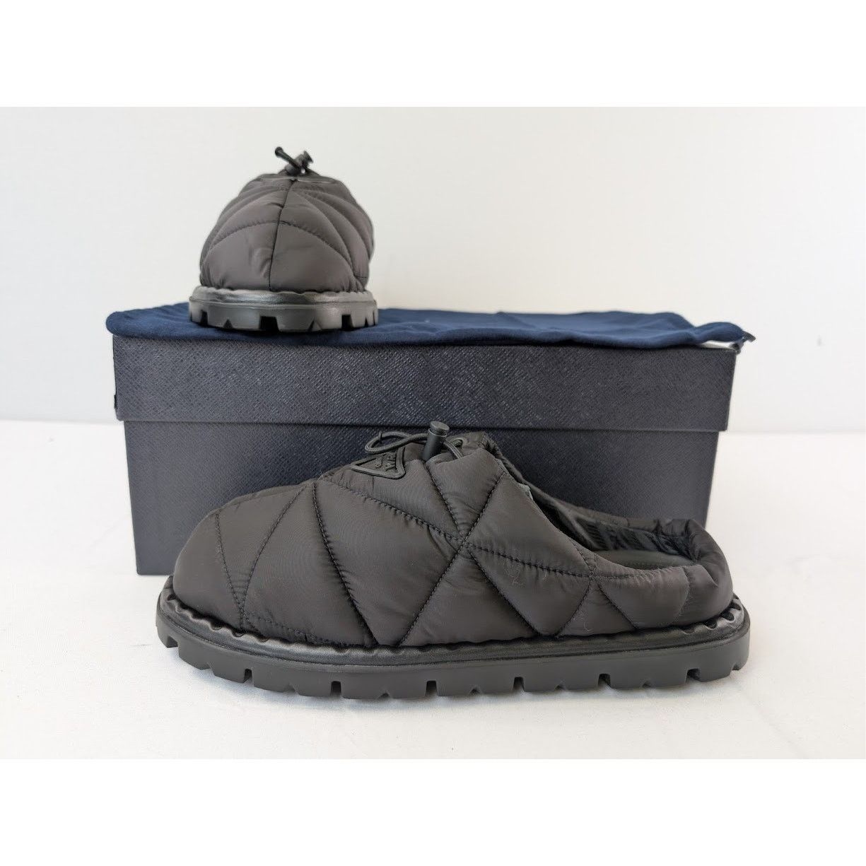 Prada o1rshd1 Calzature Uomo Nylon Mules in Nero Size US 9.5 / EU 42-43 - 18 Thumbnail